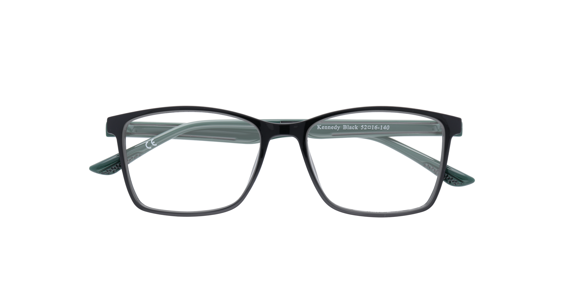 Kennedy Black PlasticEyeglass Frames for Glasses Direct, Closed View