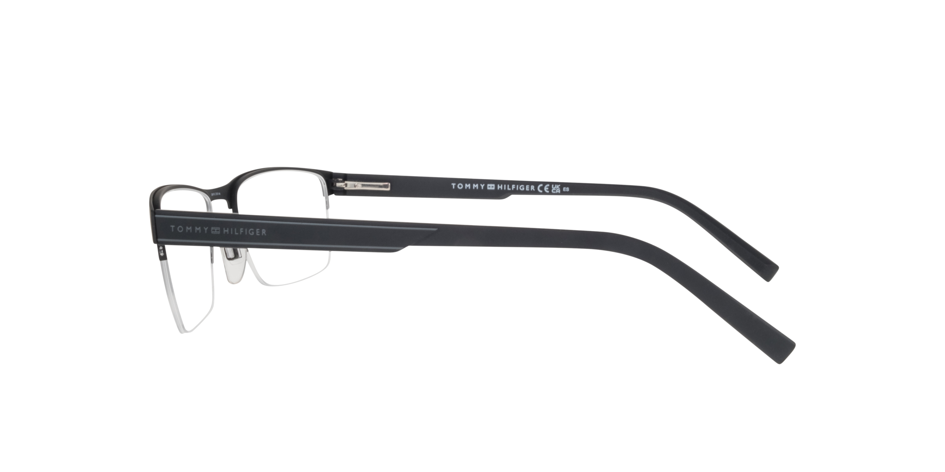 TH 1996 Black MetalEyeglass Frames for Glasses Direct, Side View