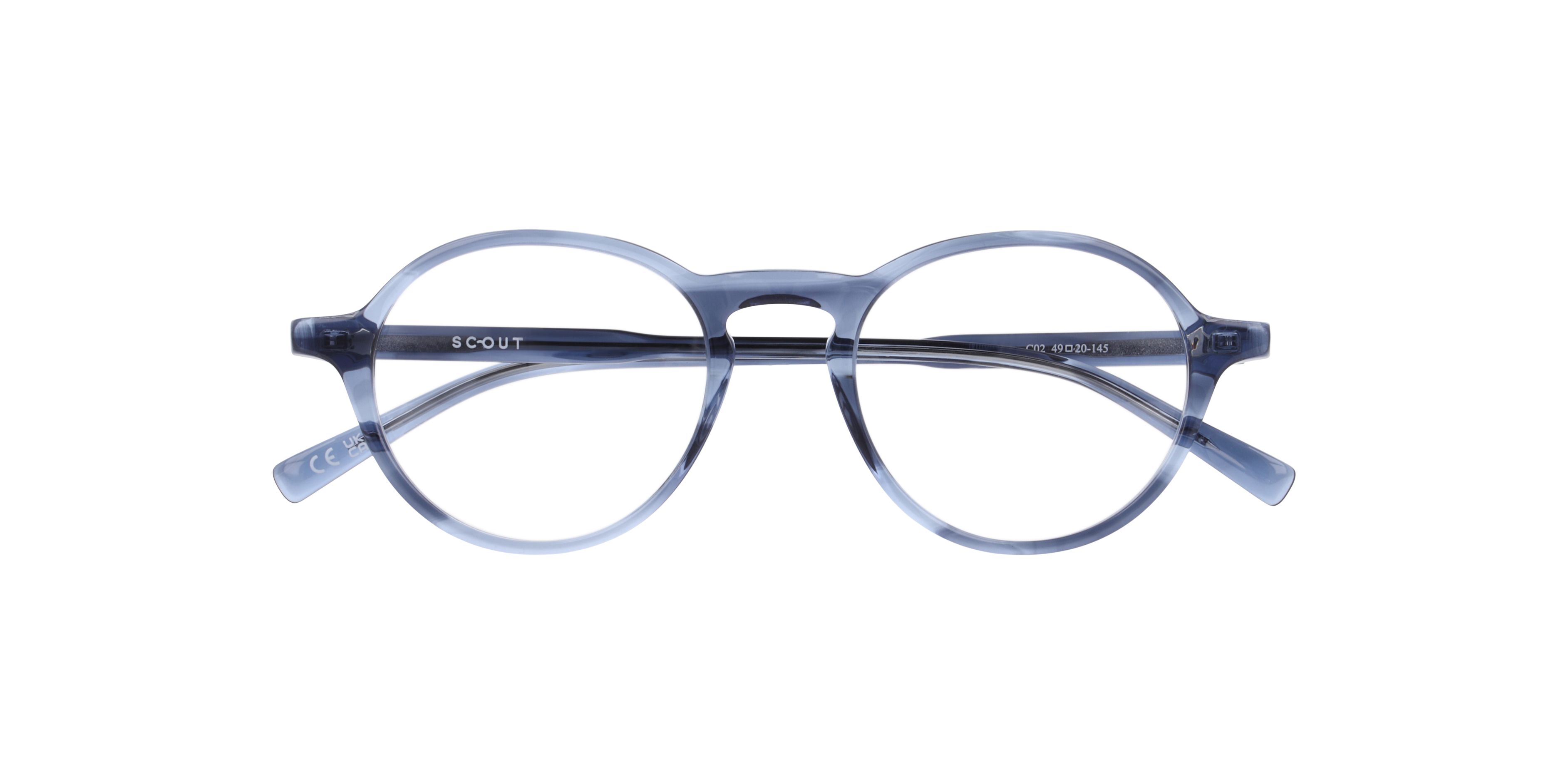 Mackenzie Horn Blue AcetateEyeglass Frames for Glasses Direct, Closed View