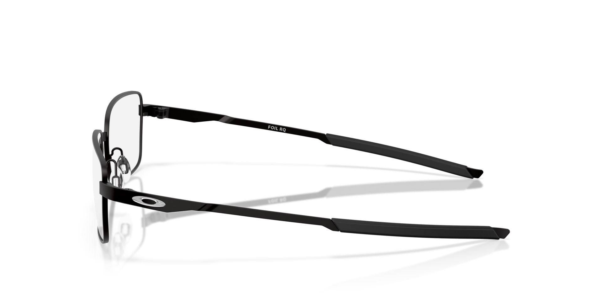 Foil RQ Satin Black MetalEyeglass Frames for Glasses Direct, Side View