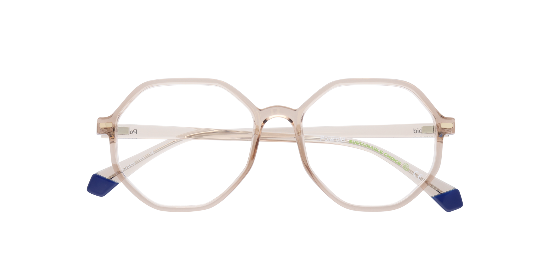 PLD D433 Brown Light PlasticEyeglass Frames for Glasses Direct, Closed View