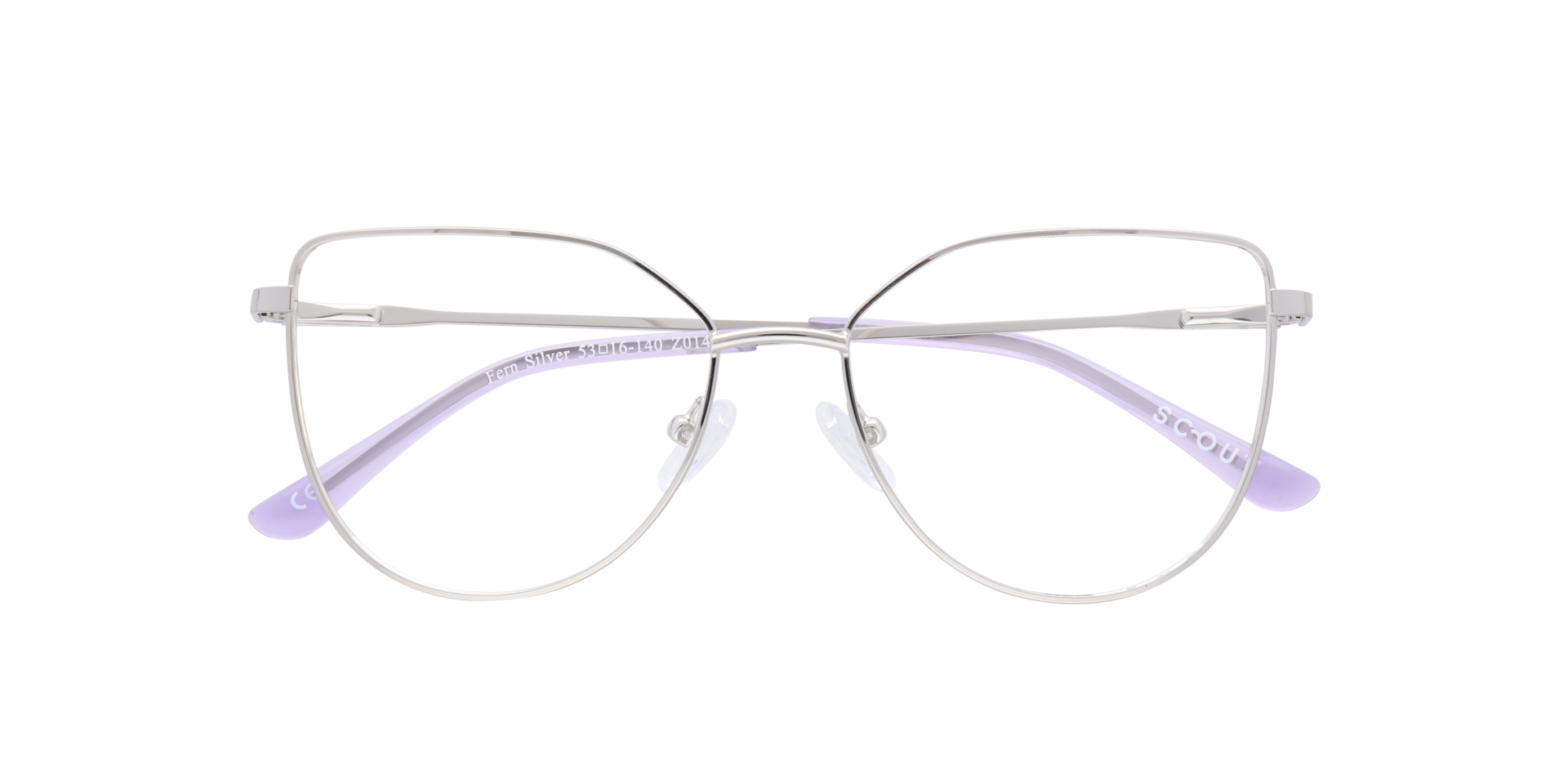 Fern Silver MetalEyeglass Frames for Glasses Direct, Closed View