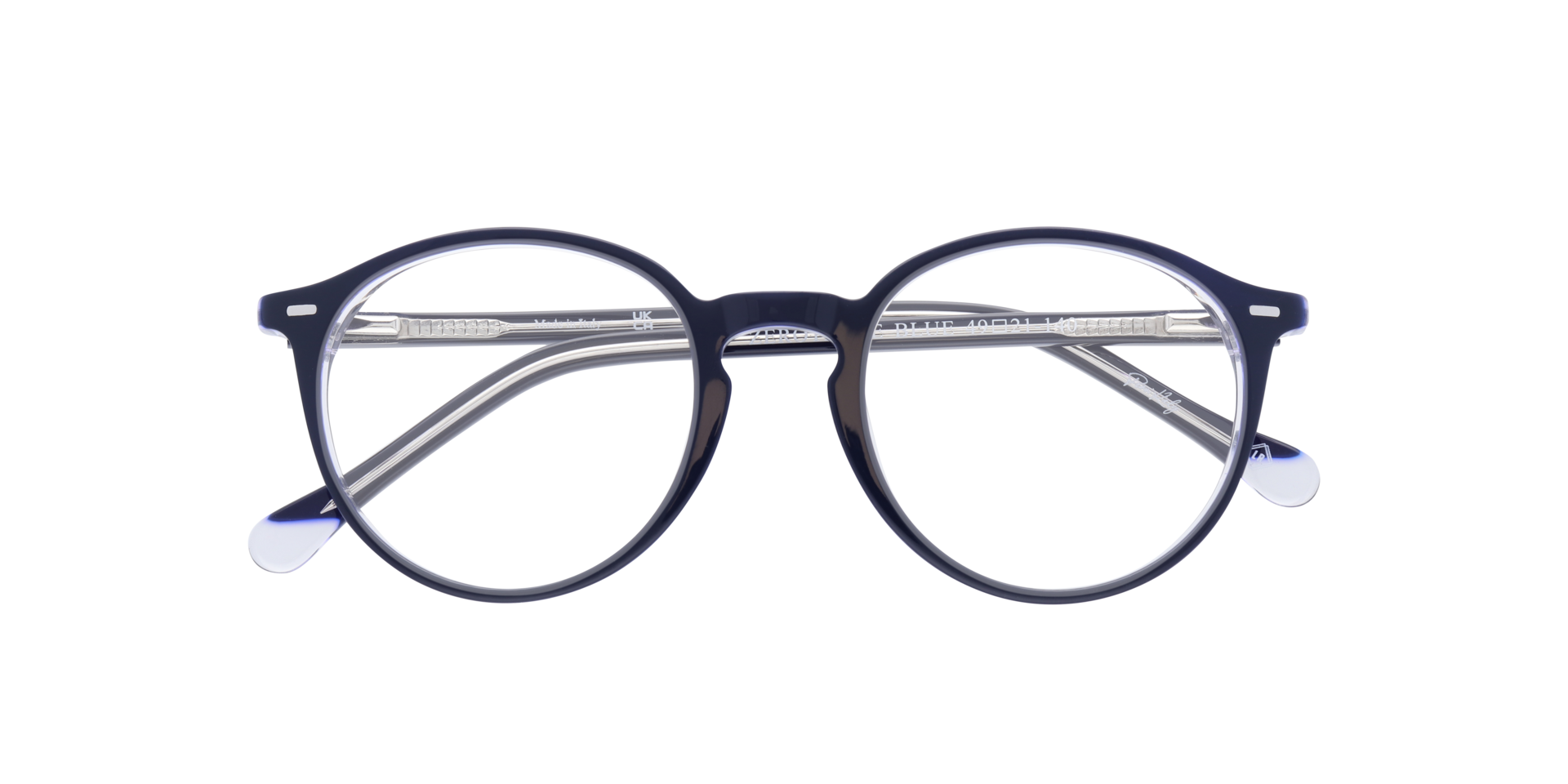 ZEROTHREE Blue AcetateEyeglass Frames for Glasses Direct, Closed View
