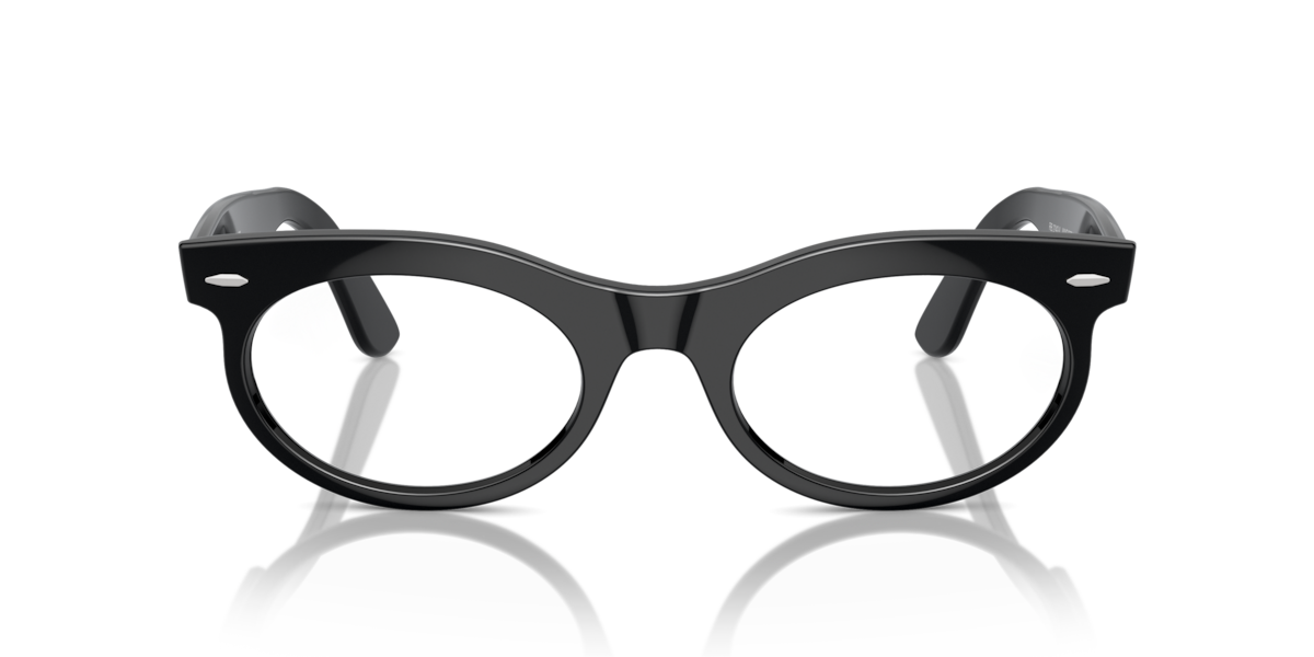 Ray-Ban Unisex Black Oval Plastic Eyeglasses Online - Full Rim - Rb2242v