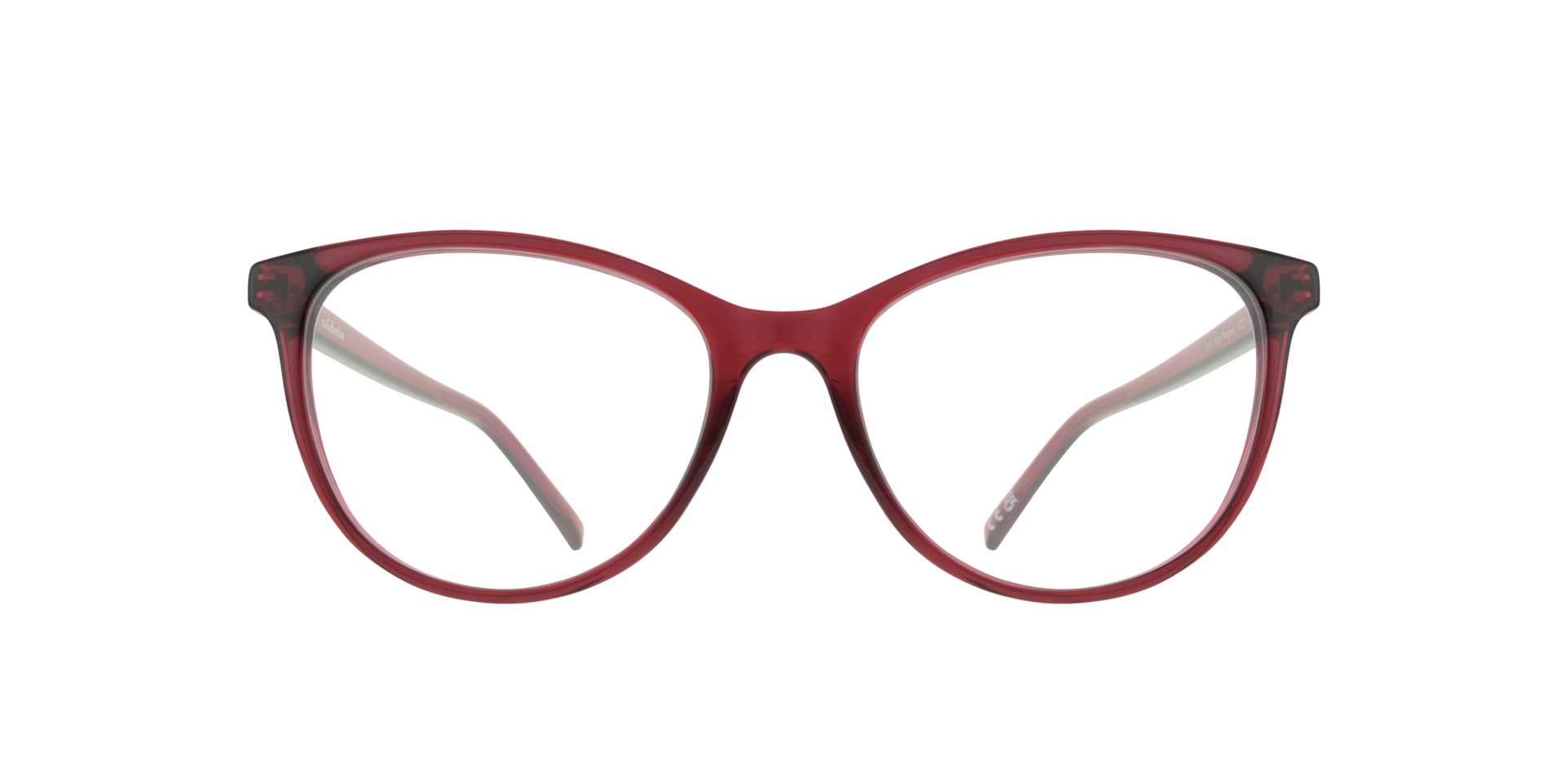 Leyla Shiny Burgundy PlasticEyeglass Frames for Glasses Direct, Front View