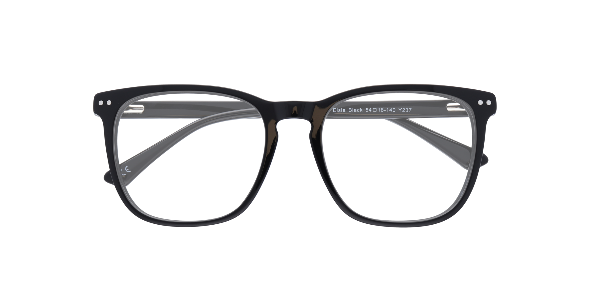 Elsie Black AcetateEyeglass Frames for Glasses Direct, Closed View