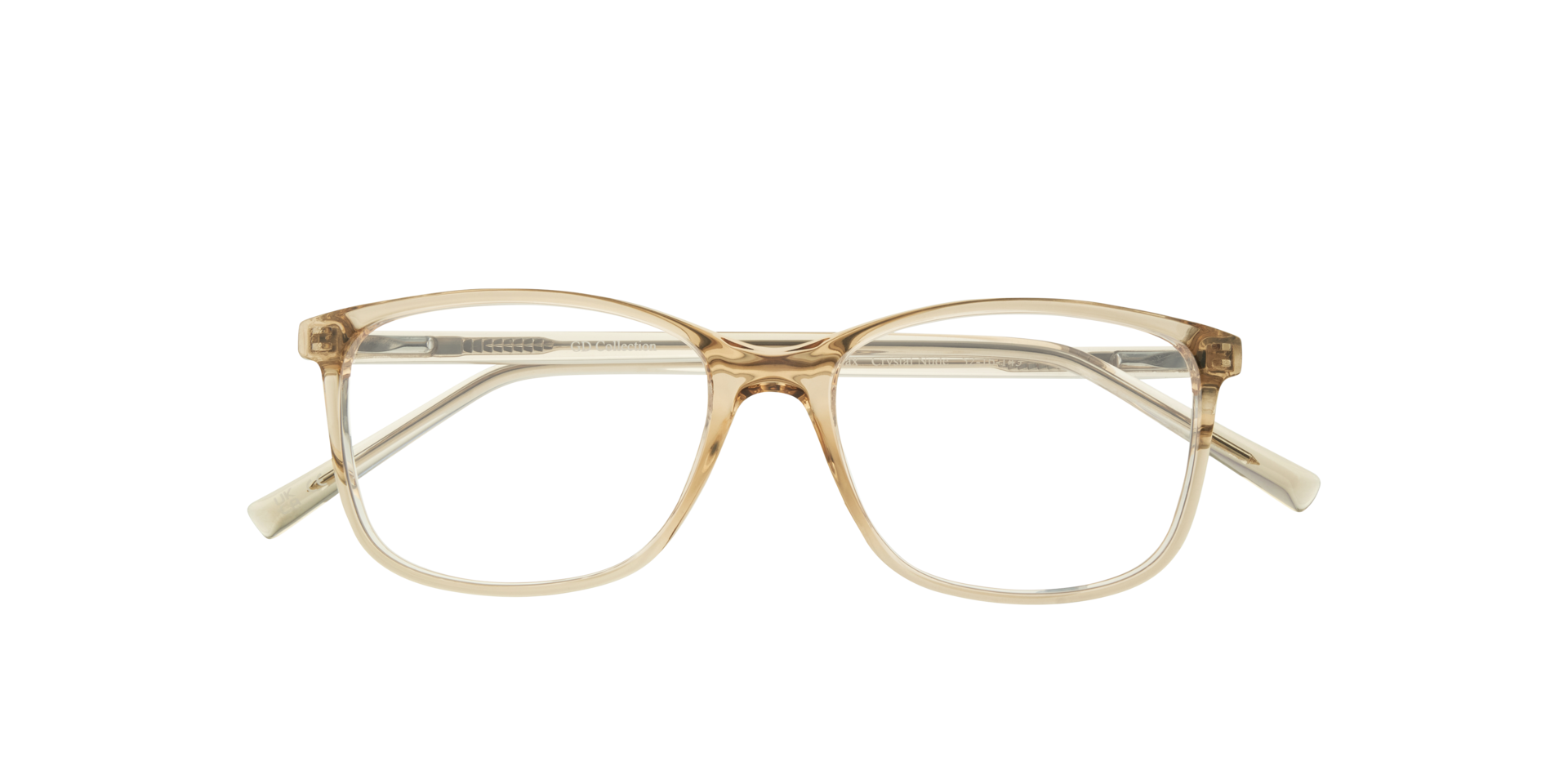 Jax Crystal Nude PlasticEyeglass Frames for Glasses Direct, Closed View