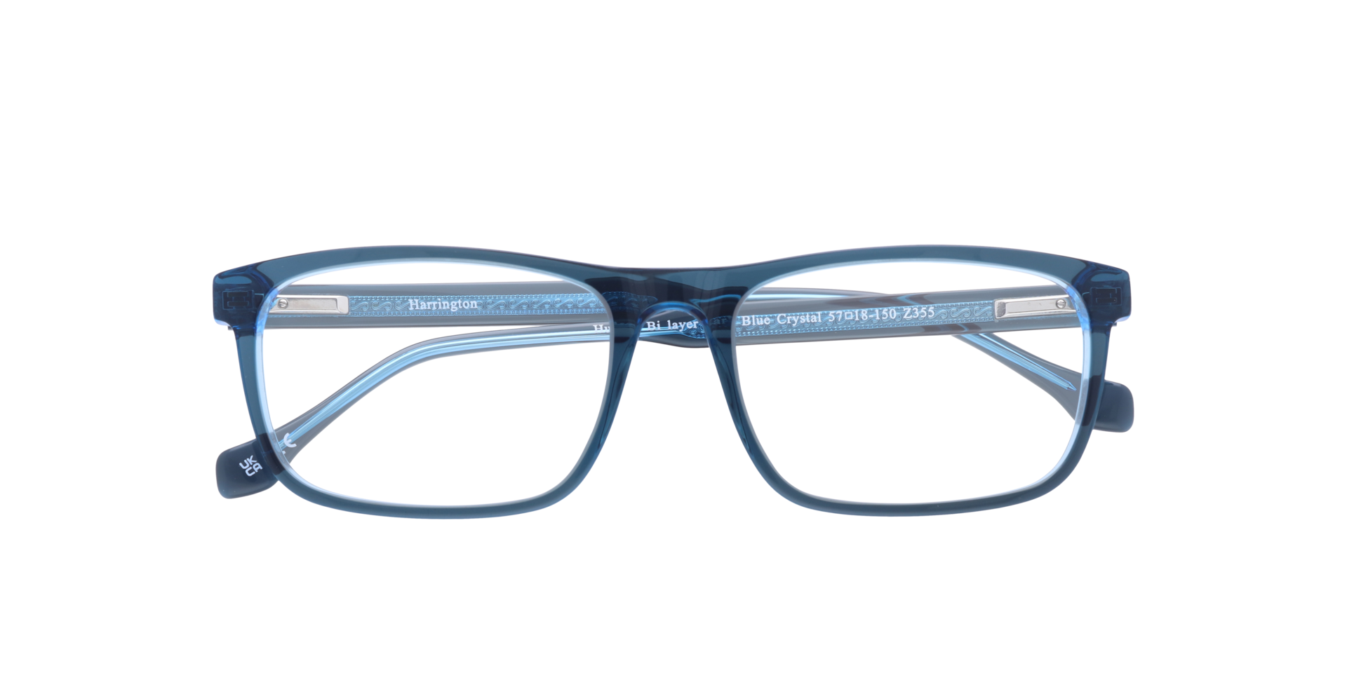 Hudson Bi Layer Dark Blue Crystal AcetateEyeglass Frames for Glasses Direct, Closed View