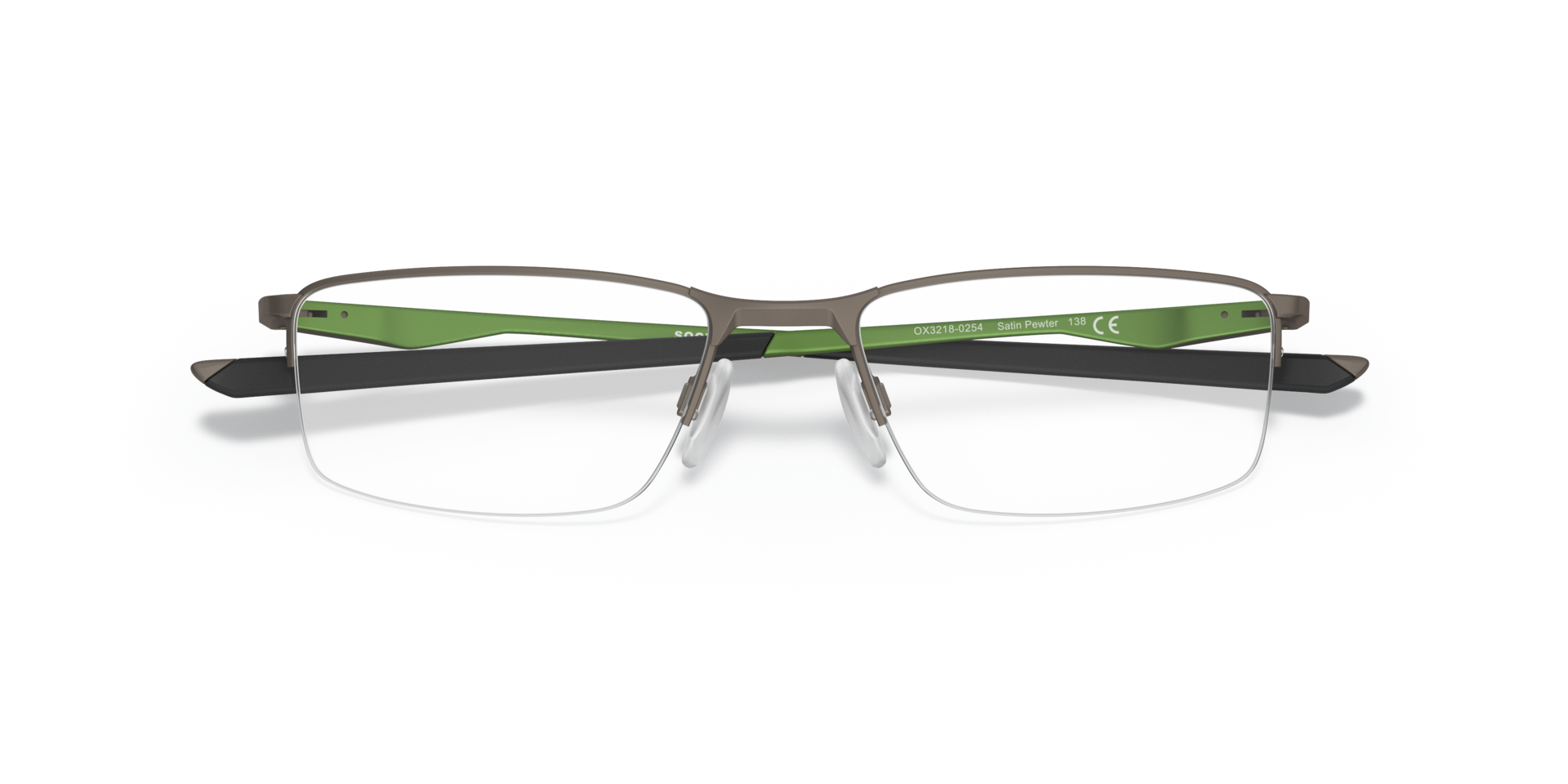 Socket 5.5 Satin Pewter MetalEyeglass Frames for Glasses Direct, Closed View