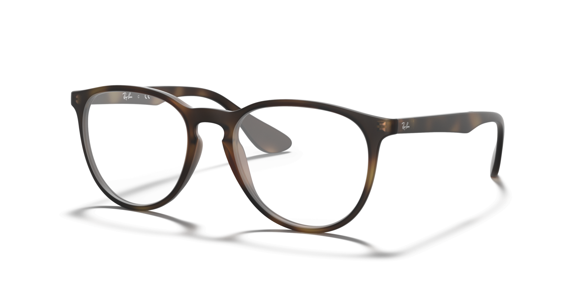 Erika Optics Havana PlasticEyeglass Frames for Glasses Direct, Angle View