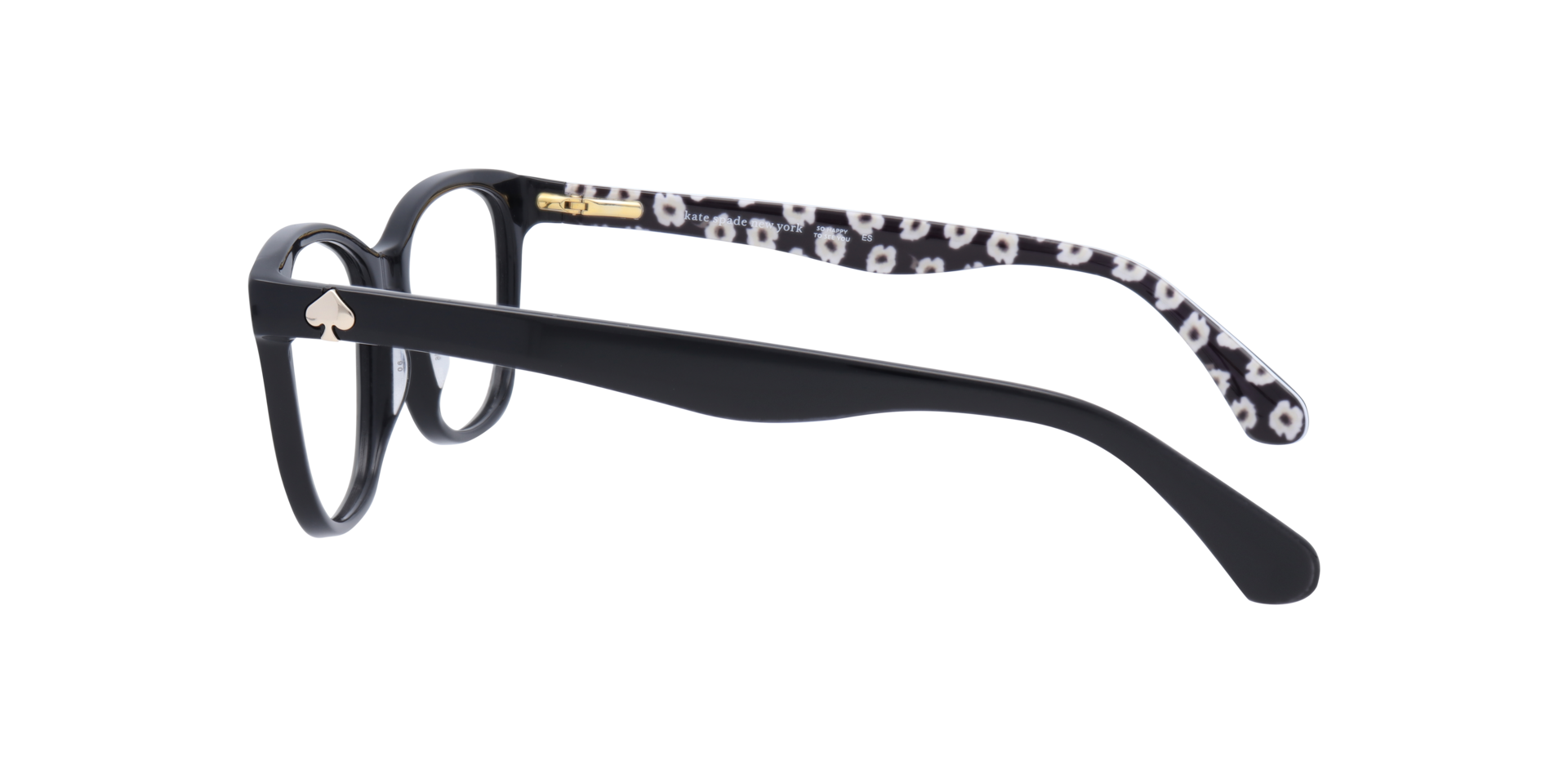 Atalina Black PlasticEyeglass Frames for Glasses Direct, Side View