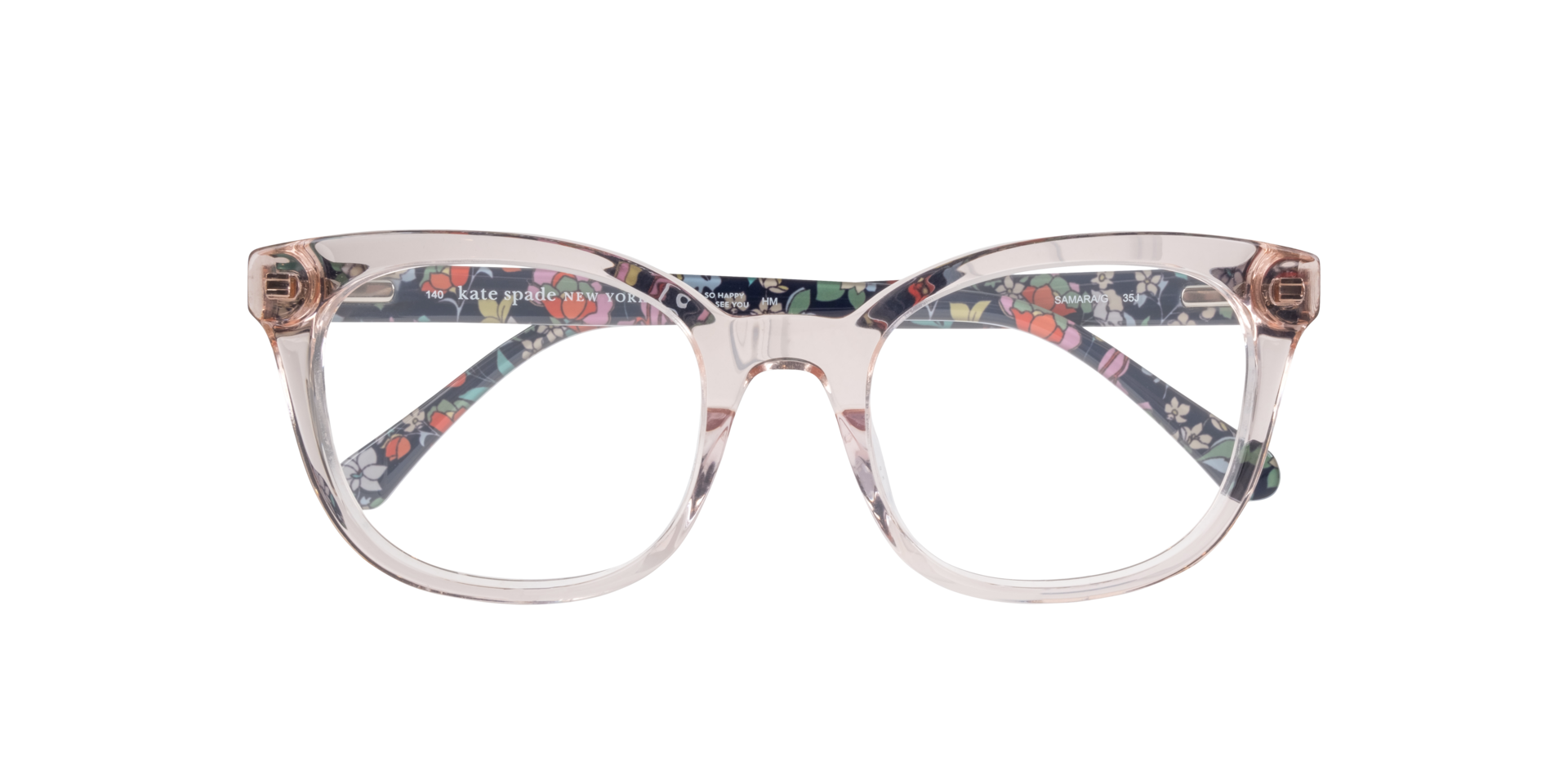Samara/G Pink AcetateEyeglass Frames for Glasses Direct, Closed View