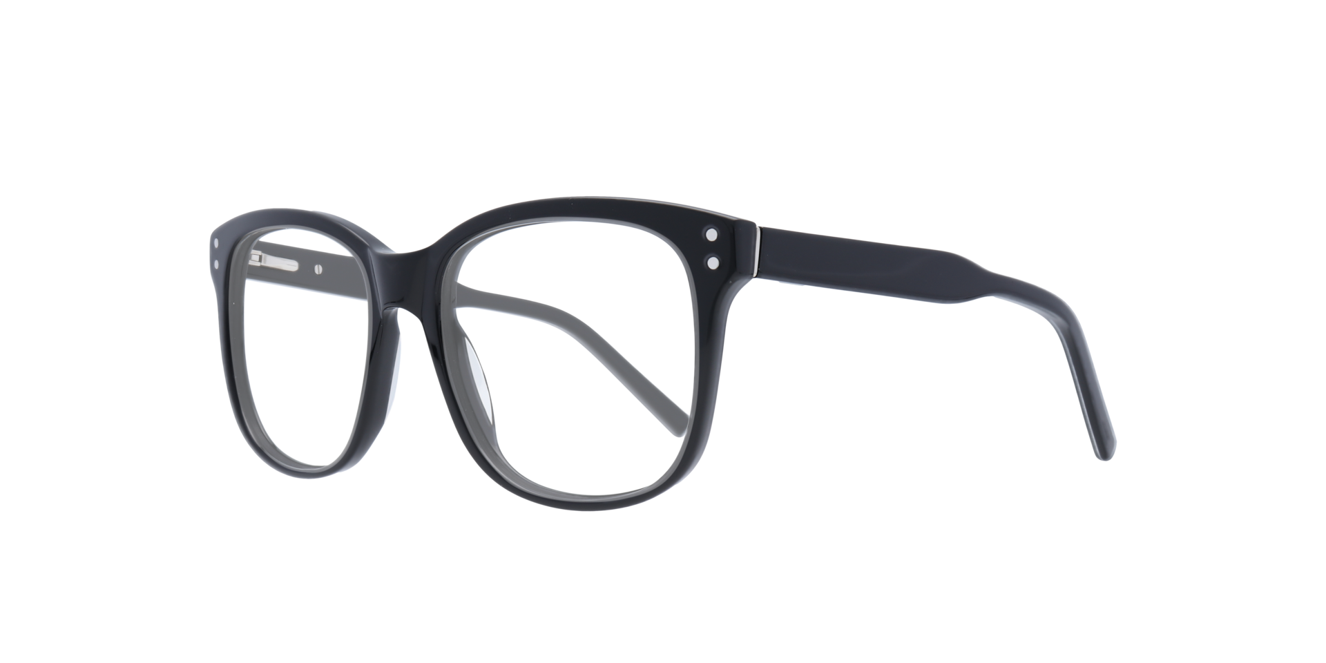 Jaden Black AcetateEyeglass Frames for Glasses Direct, Angle View