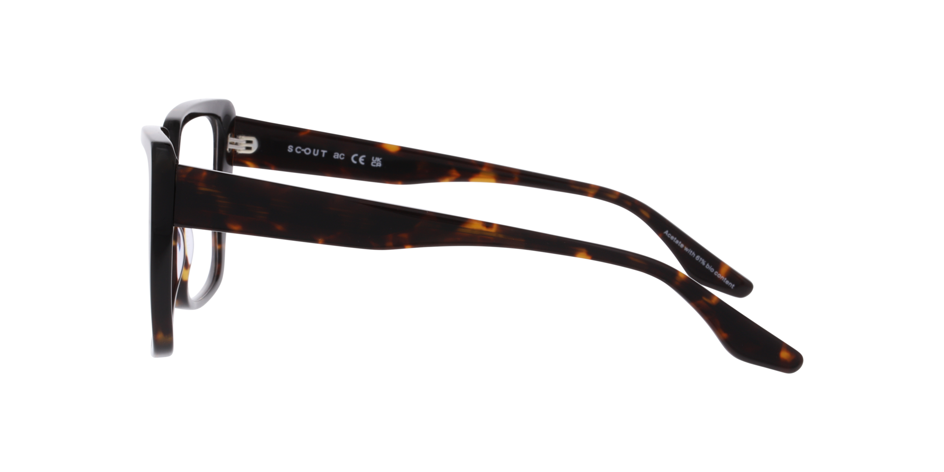 Michèle Havana AcetateEyeglass Frames for Glasses Direct, Side View