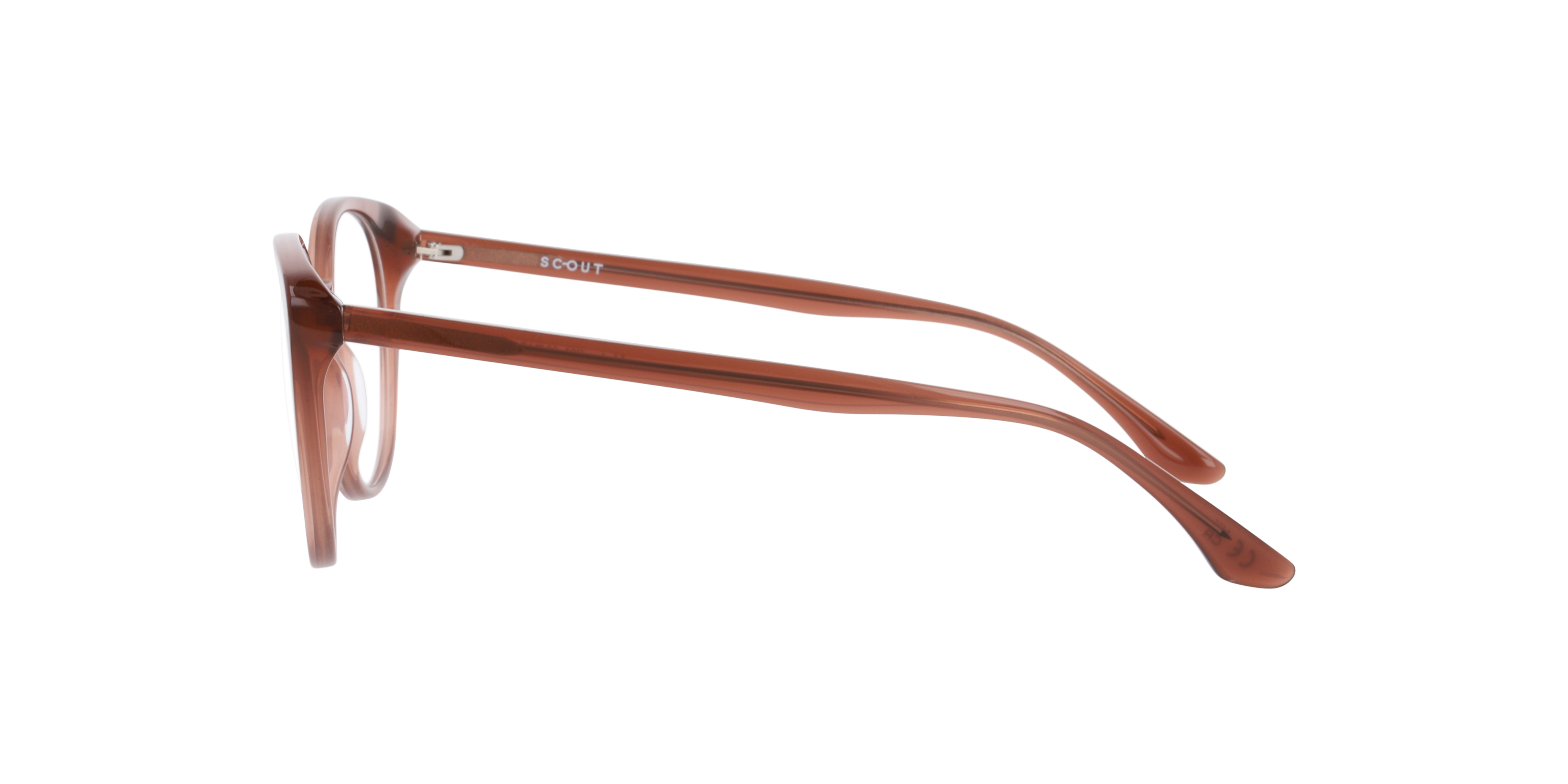 Madra Crystal Brown AcetateEyeglass Frames for Glasses Direct, Side View