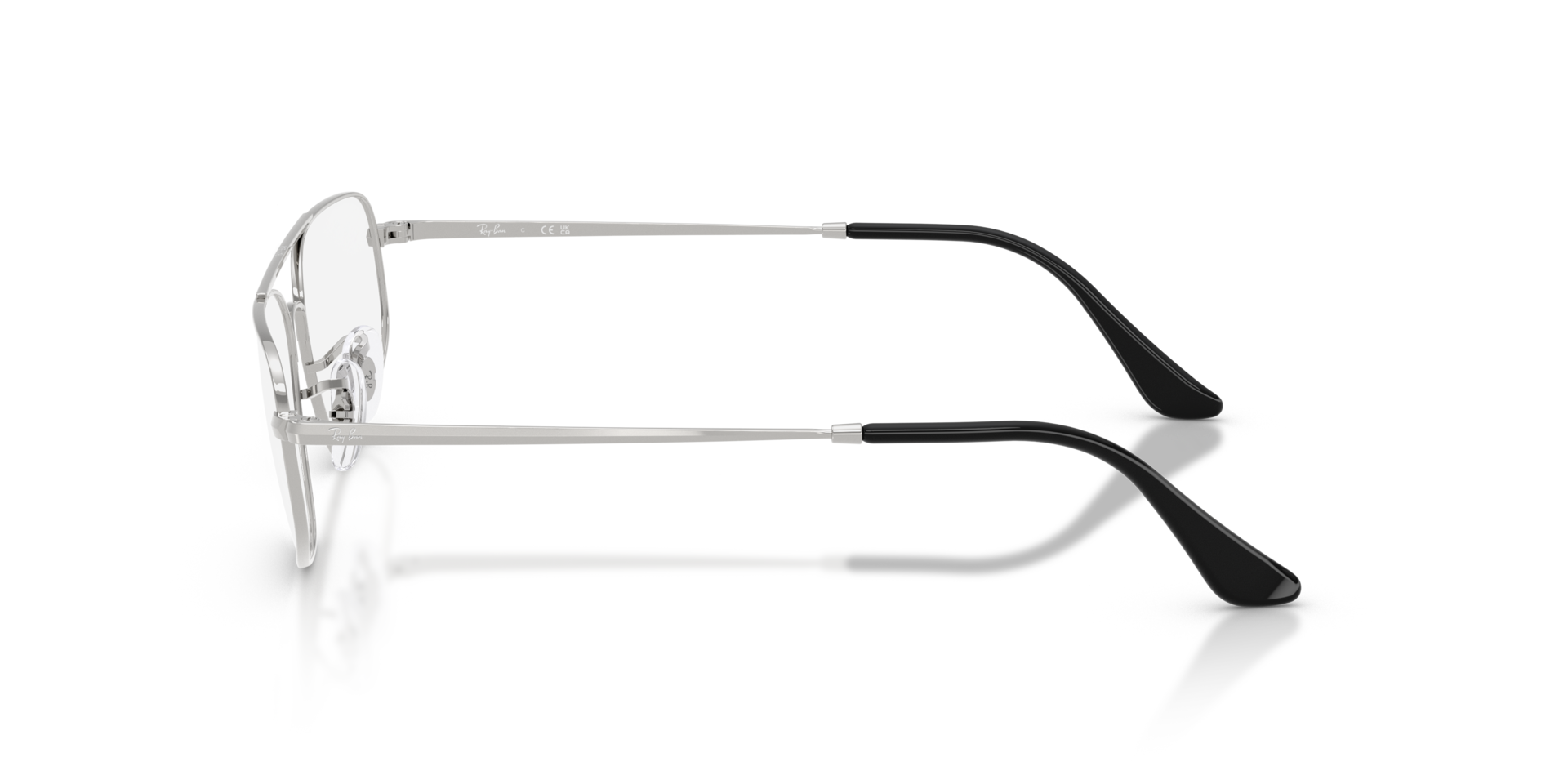 RB6550 Silver MetalEyeglass Frames for Glasses Direct, Side View