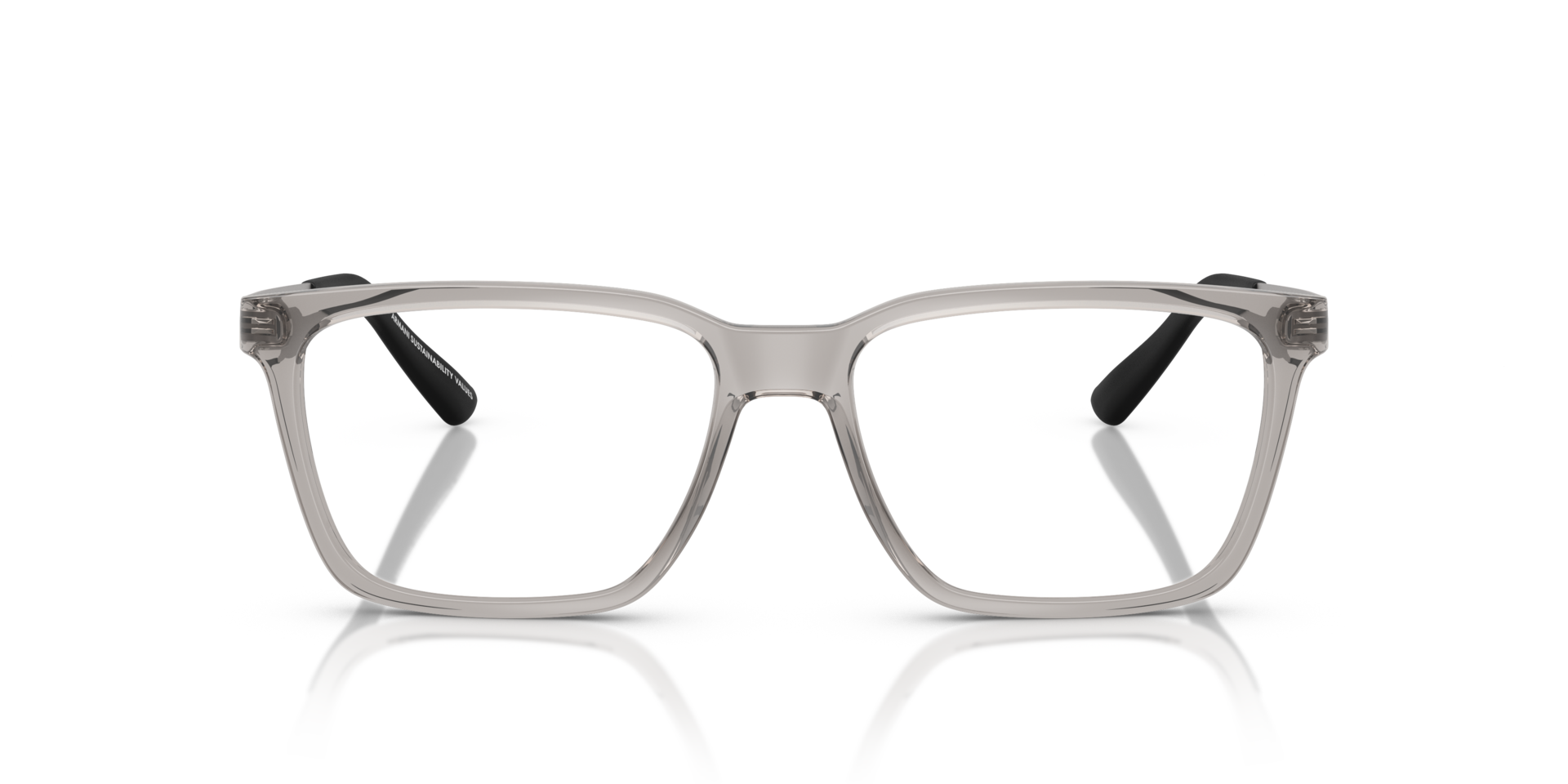 AX3103 Shiny Transparent Grey PlasticEyeglass Frames for Glasses Direct, Front View
