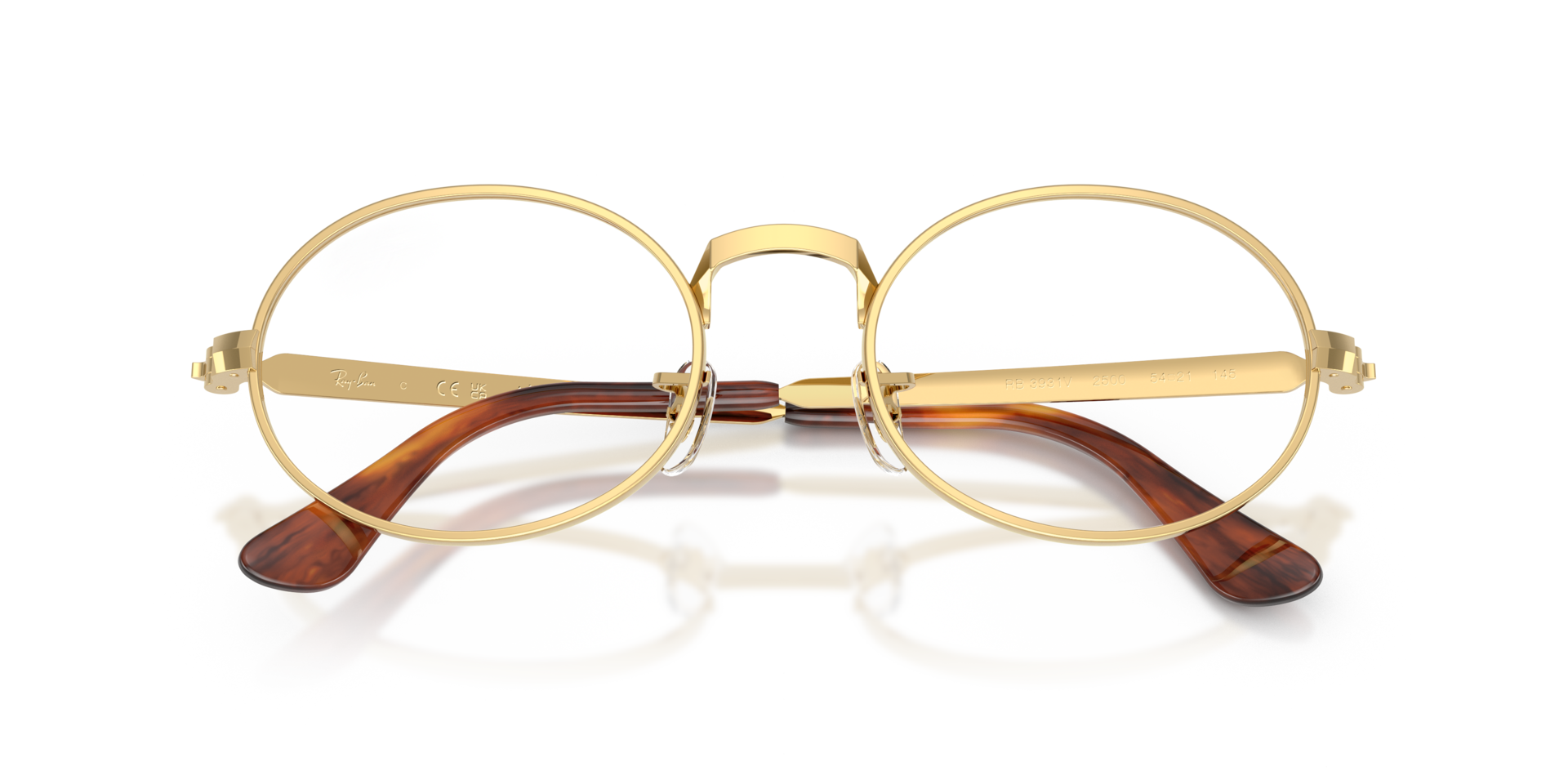 RB3931V Arista Gold MetalEyeglass Frames for Glasses Direct, Closed View