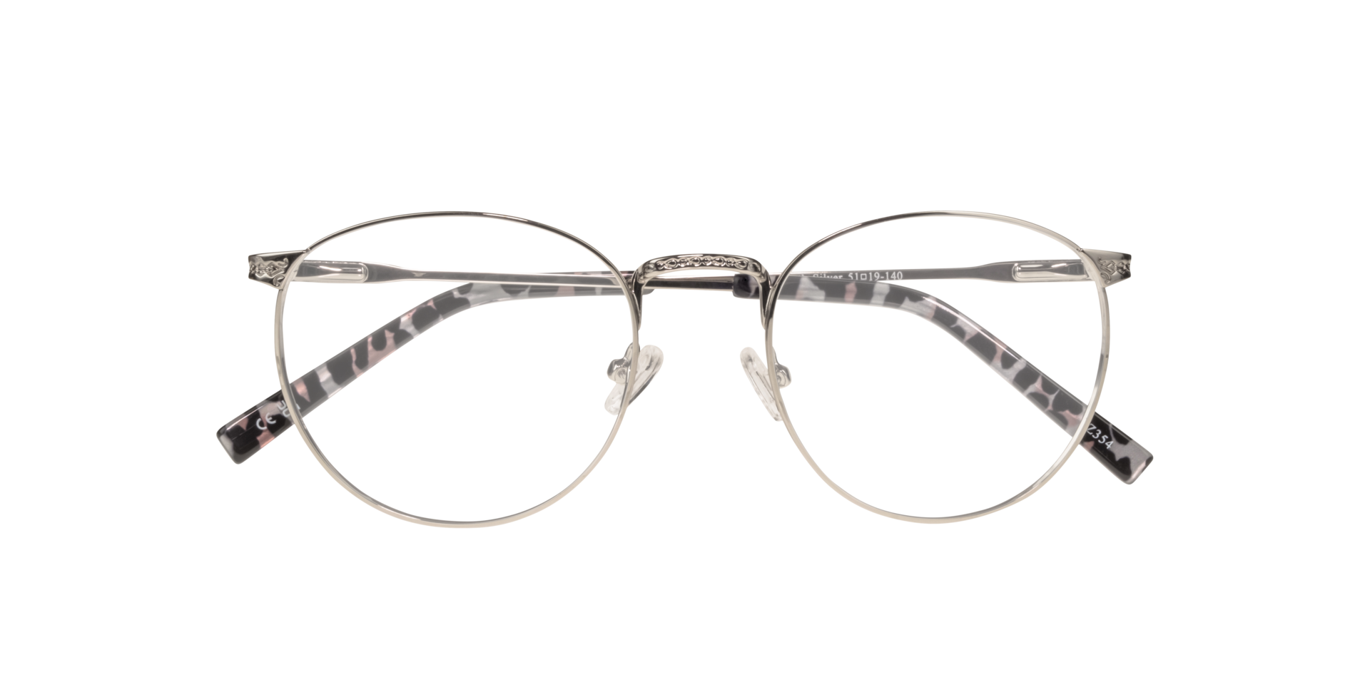 Heath Silver MetalEyeglass Frames for Glasses Direct, Closed View