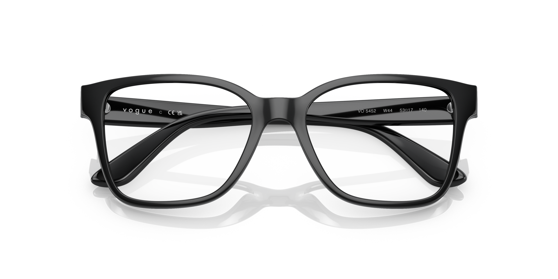 VO5452 Black PlasticEyeglass Frames for Glasses Direct, Closed View