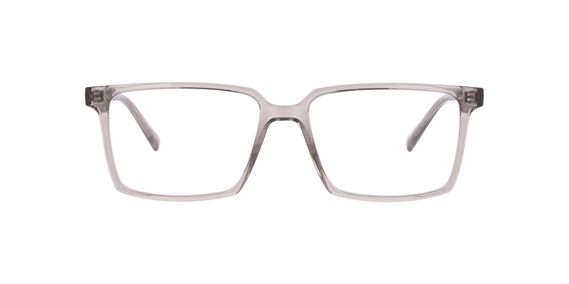 Nori Transparent Grey PlasticEyeglass Frames for Glasses Direct, Front View