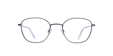 Shiny Black Henley -  Metal Glasses