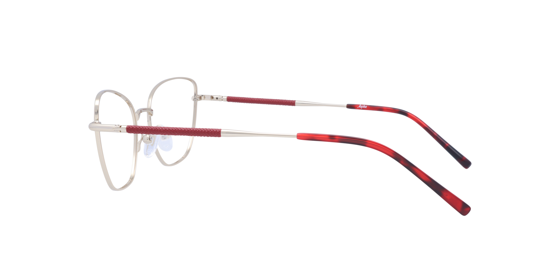 Heidi Shiny Gold MetalEyeglass Frames for Glasses Direct, Side View