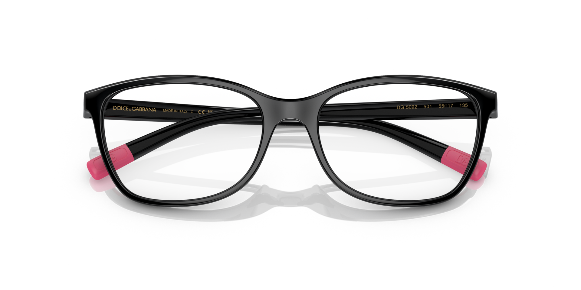 DG5092 Black PlasticEyeglass Frames for Glasses Direct, Closed View