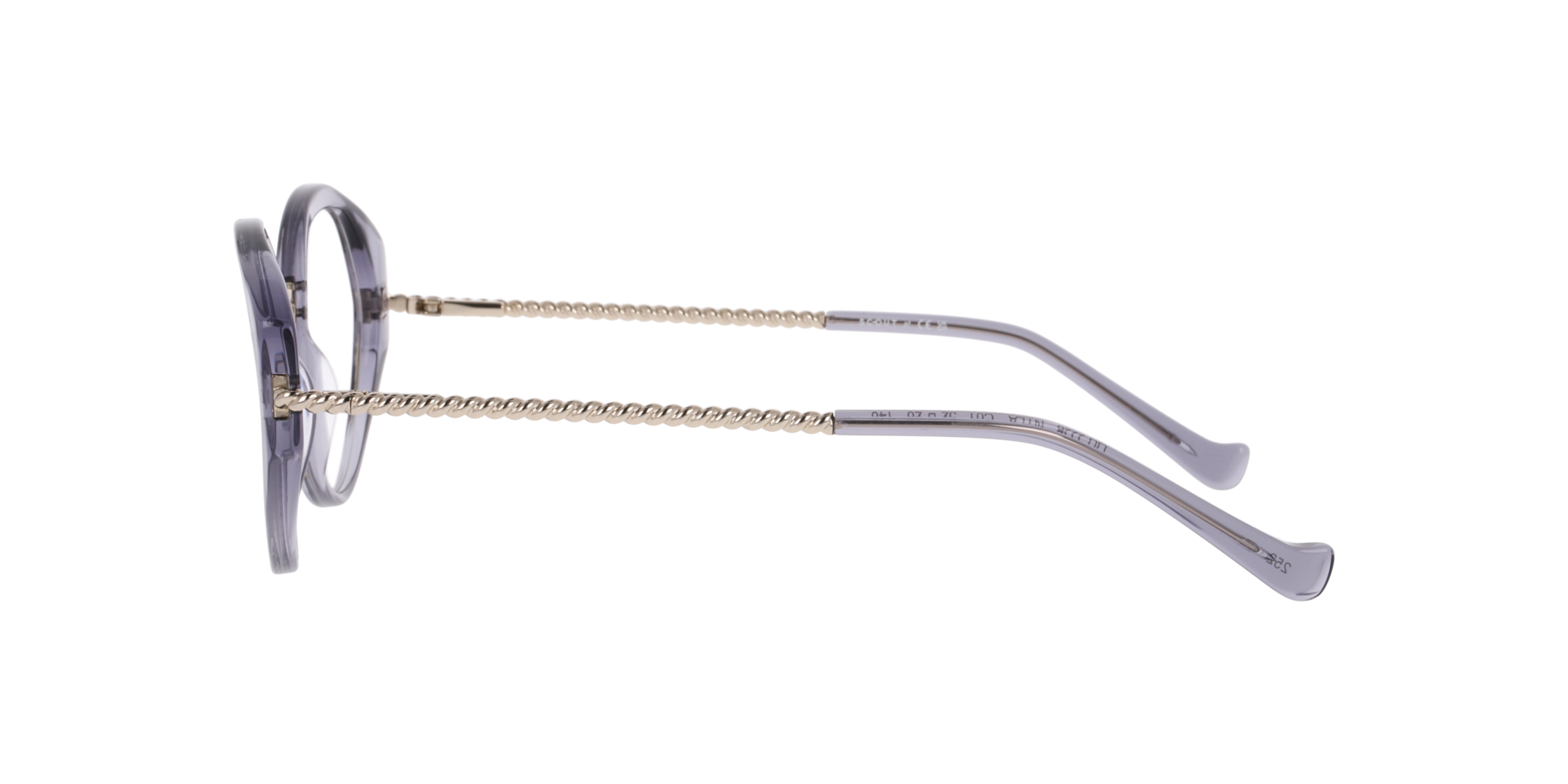 Nyla Crystal Grey AcetateEyeglass Frames for Glasses Direct, Side View