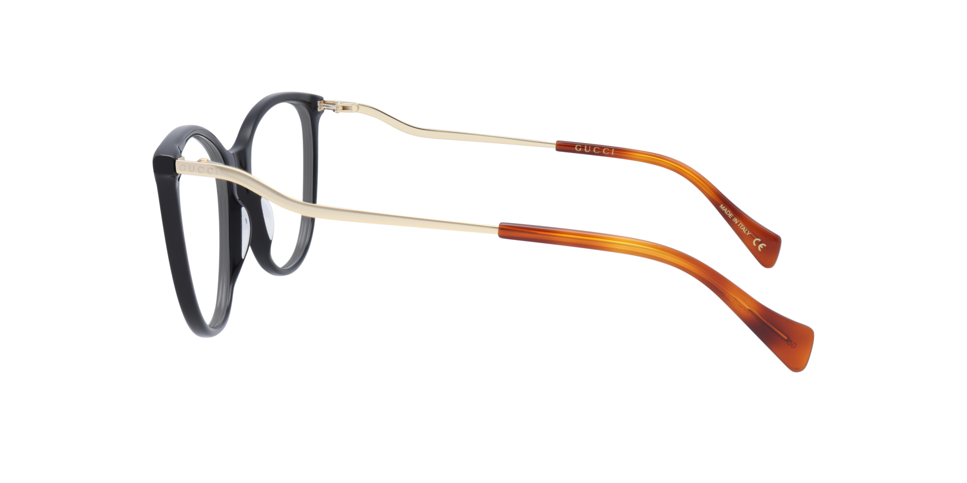 GG1007O Black AcetateEyeglass Frames for Glasses Direct, Side View