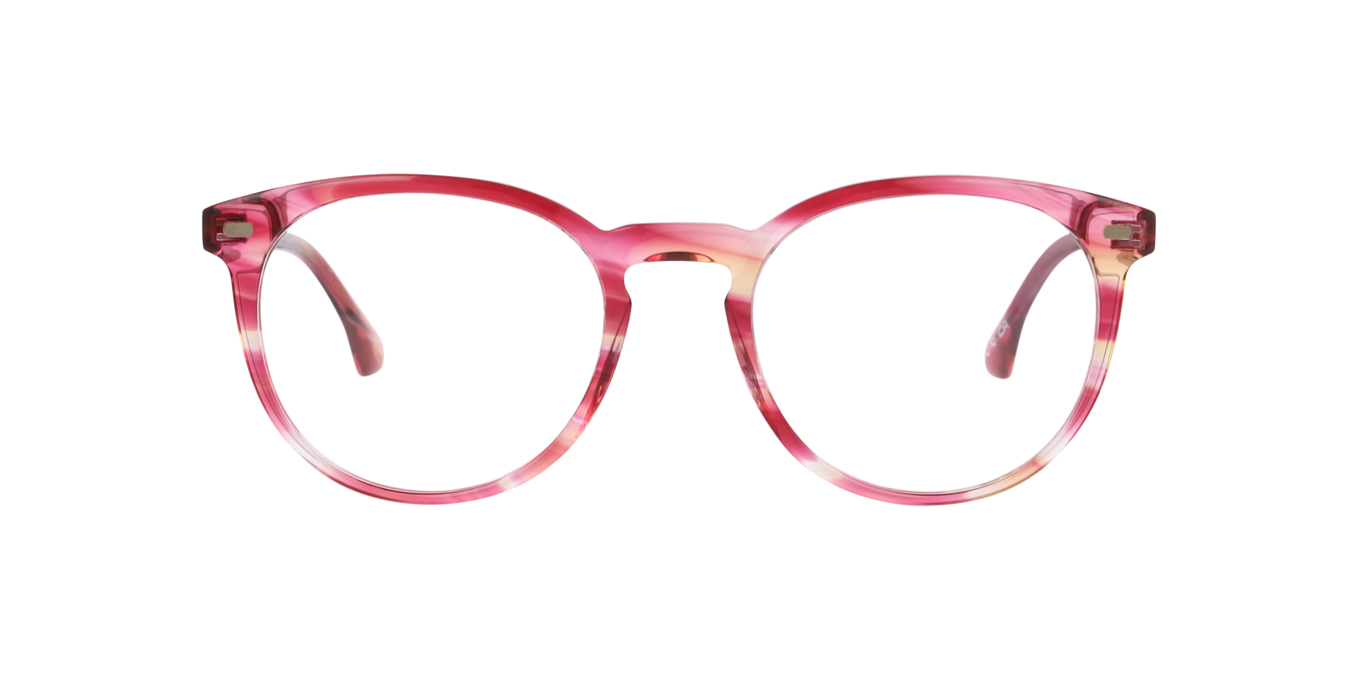 Gibson Pink & Yellow AcetateEyeglass Frames for Glasses Direct, Front View