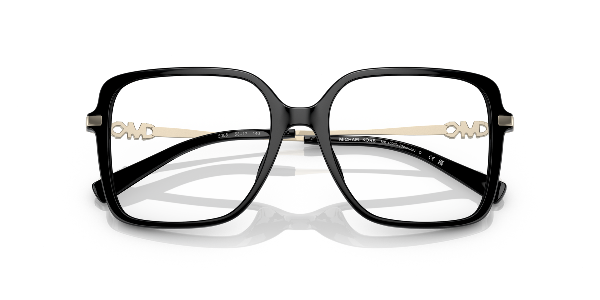 MK4095U Black PlasticEyeglass Frames for Glasses Direct, Closed View