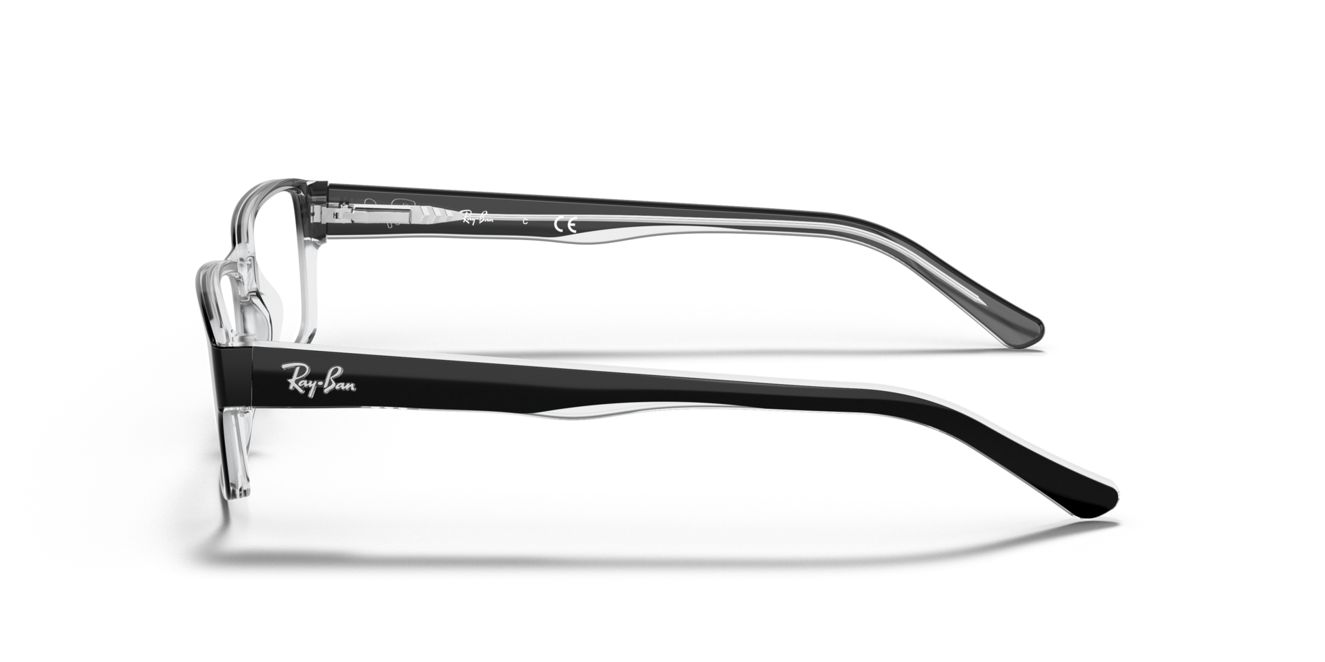 RB5169 Black On Transparent AcetateEyeglass Frames for Glasses Direct, Side View