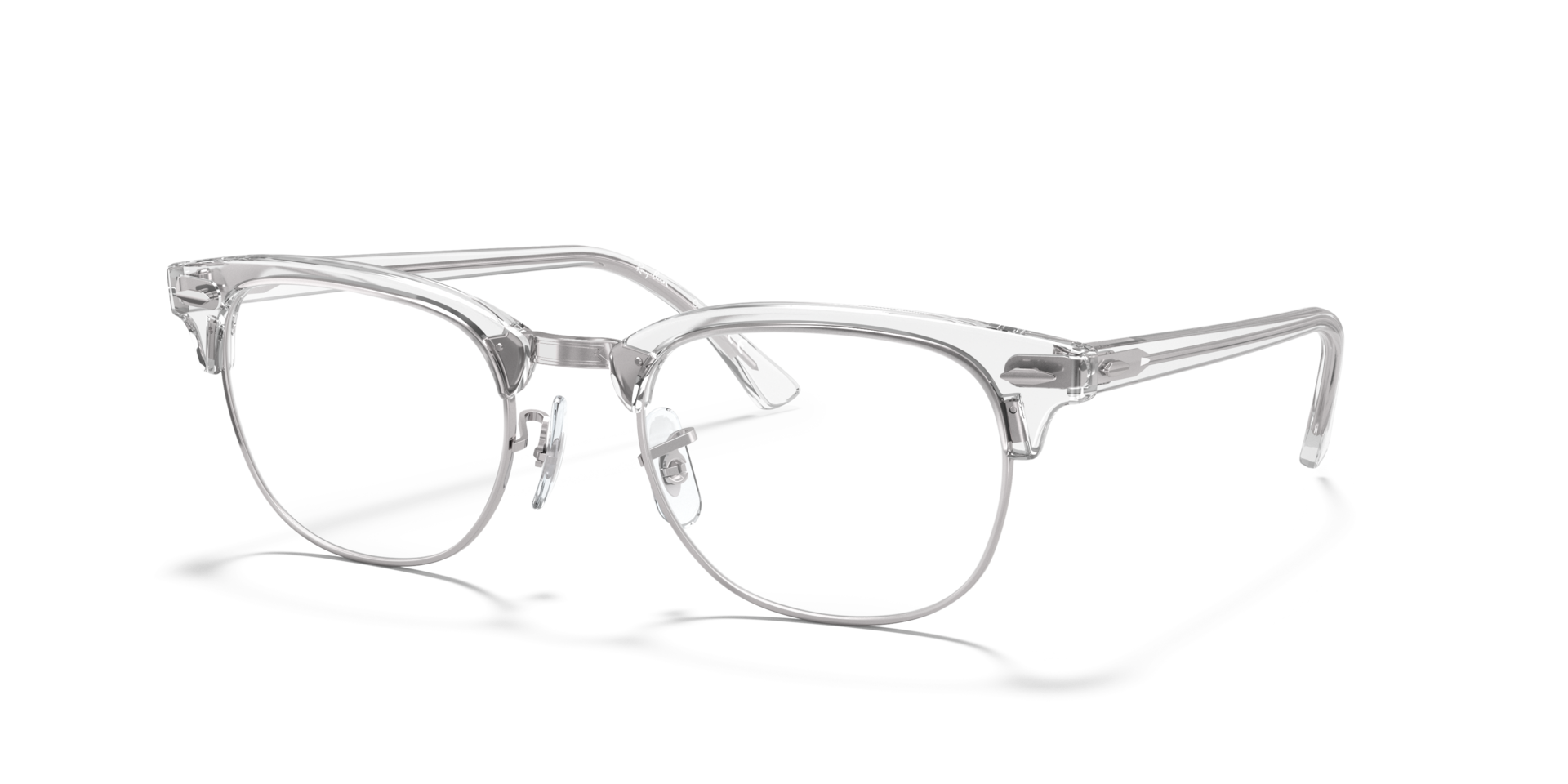 RB5154 White Transparent AcetateEyeglass Frames for Glasses Direct, Angle View