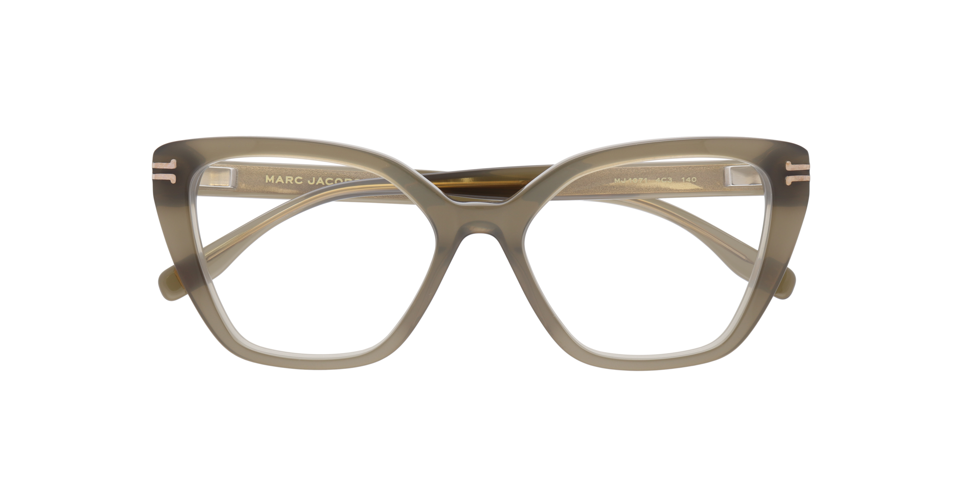 MJ 1071 Green AcetateEyeglass Frames for Glasses Direct, Closed View
