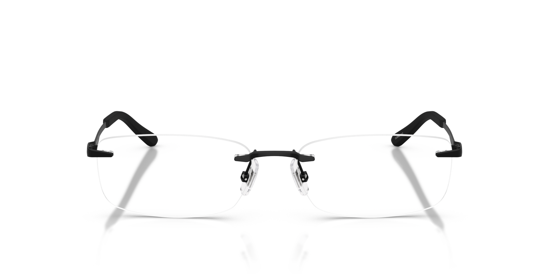 AN6150 Matte Black MetalEyeglass Frames for Glasses Direct, Front View
