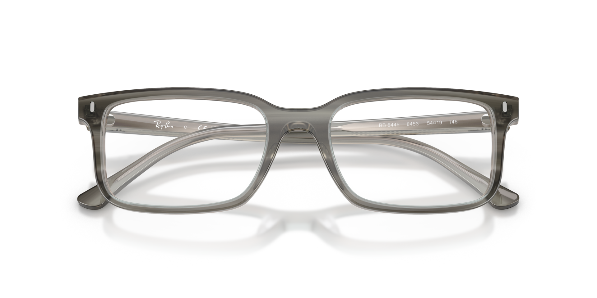 RB5445 Striped Grey AcetateEyeglass Frames for Glasses Direct, Closed View
