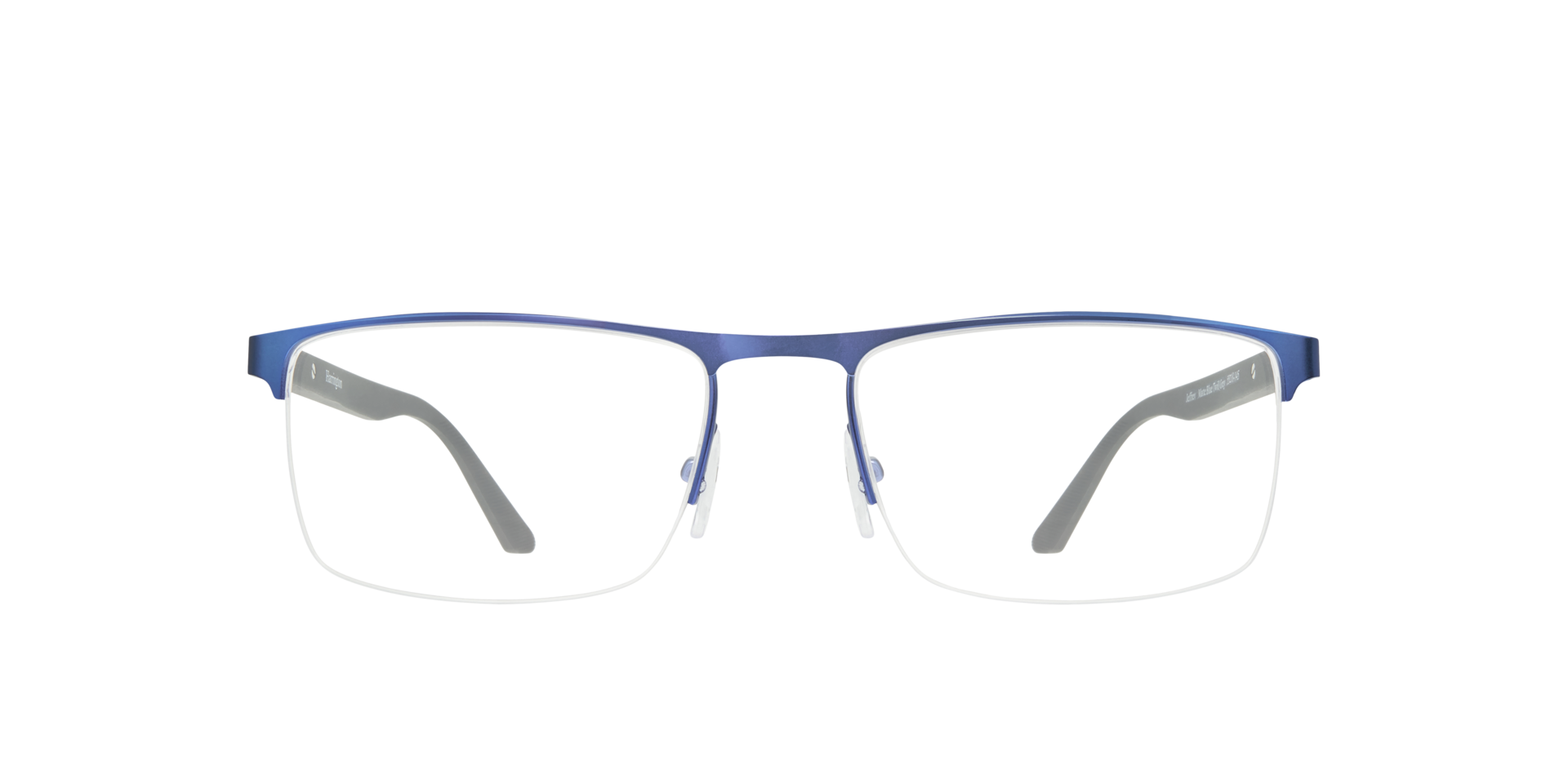 Jeffrey Matte Blue & Twill Grey MetalEyeglass Frames for Glasses Direct, Front View