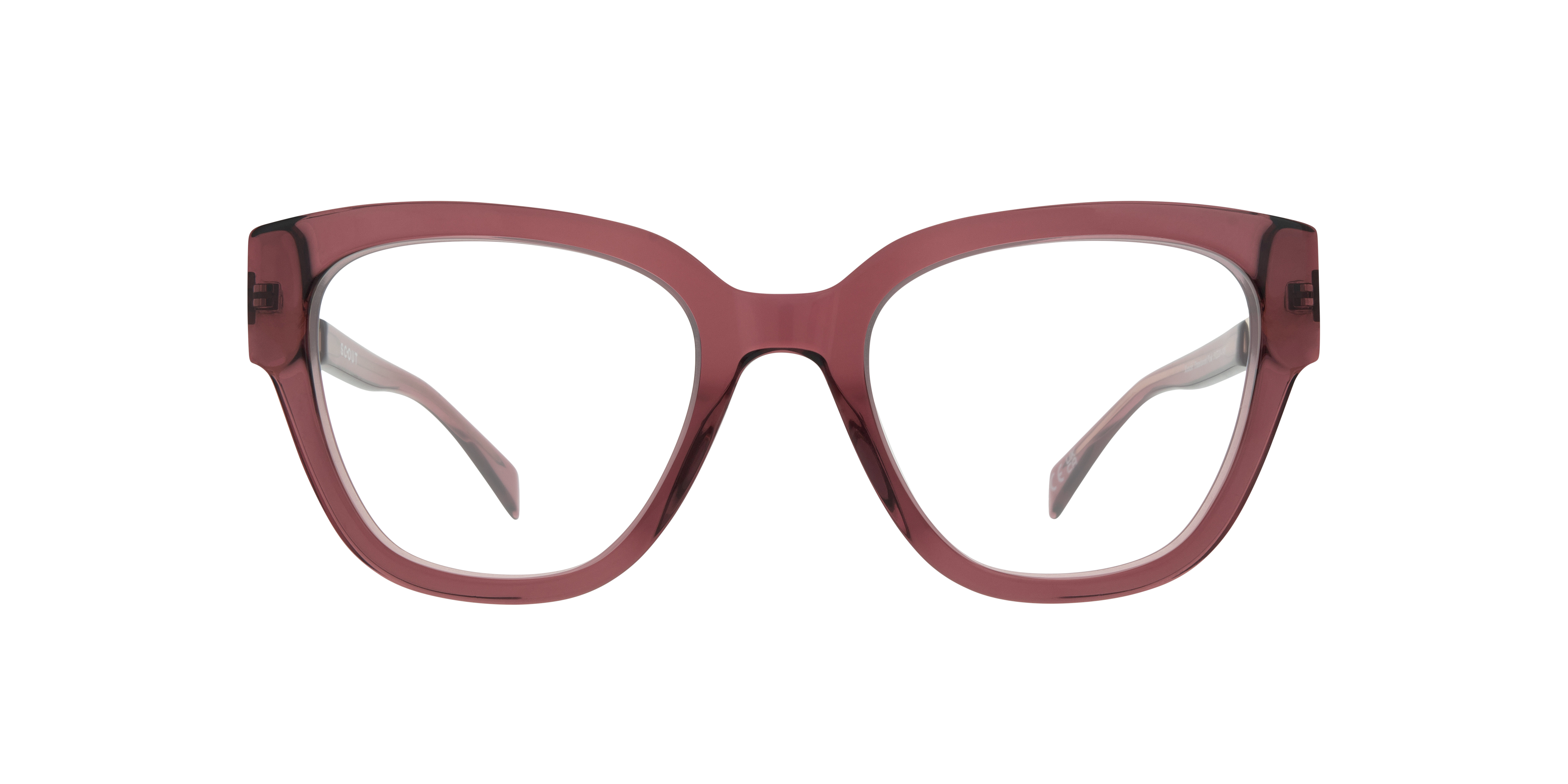 Crooked Eye Q Nashville皿 Glasses Direct ™ -Kenzie Cat Eye Translucent Dark Purple Glasses