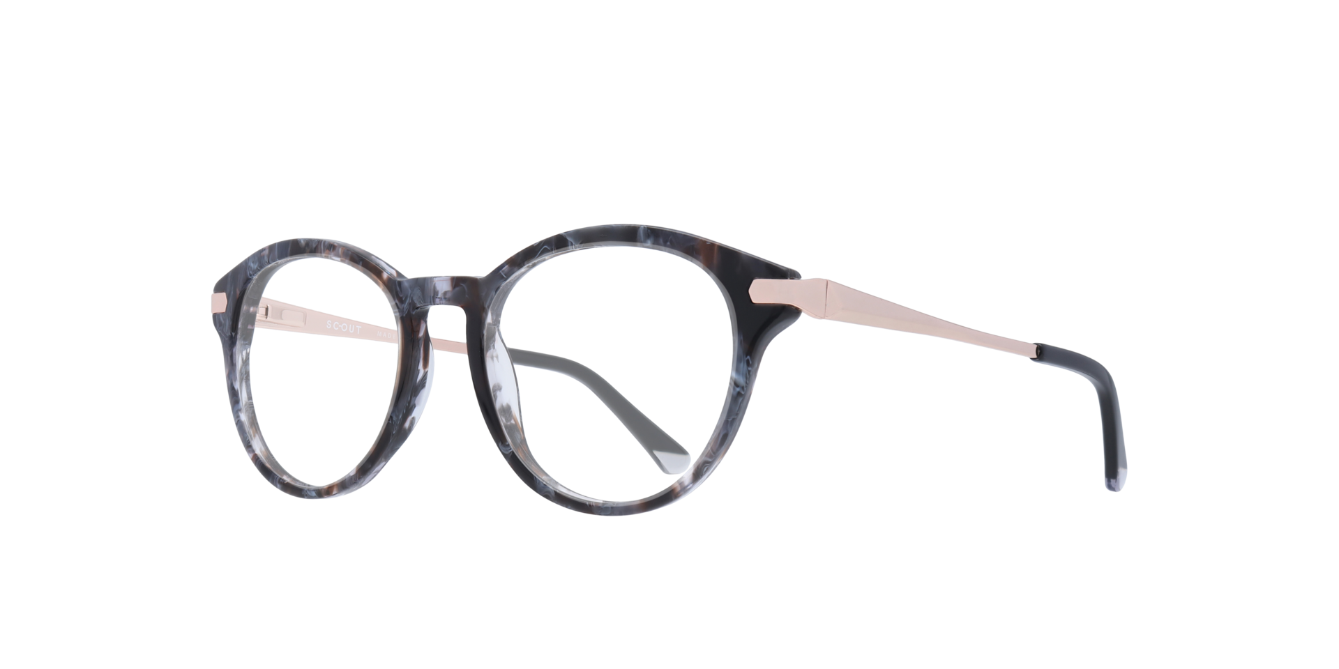 Genova Black AcetateEyeglass Frames for Glasses Direct, Angle View