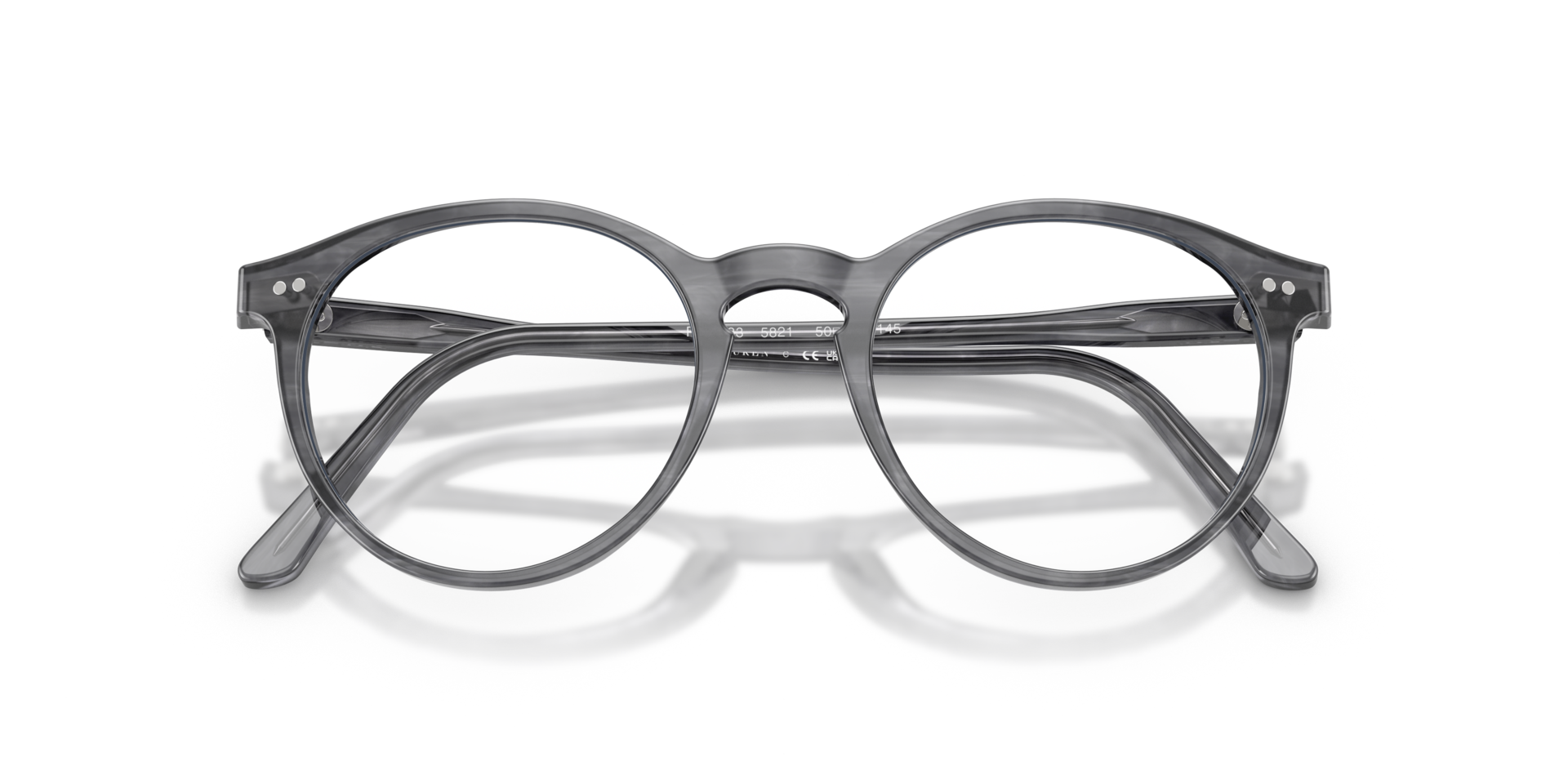PH2083 Shiny Striped Grey AcetateEyeglass Frames for Glasses Direct, Closed View