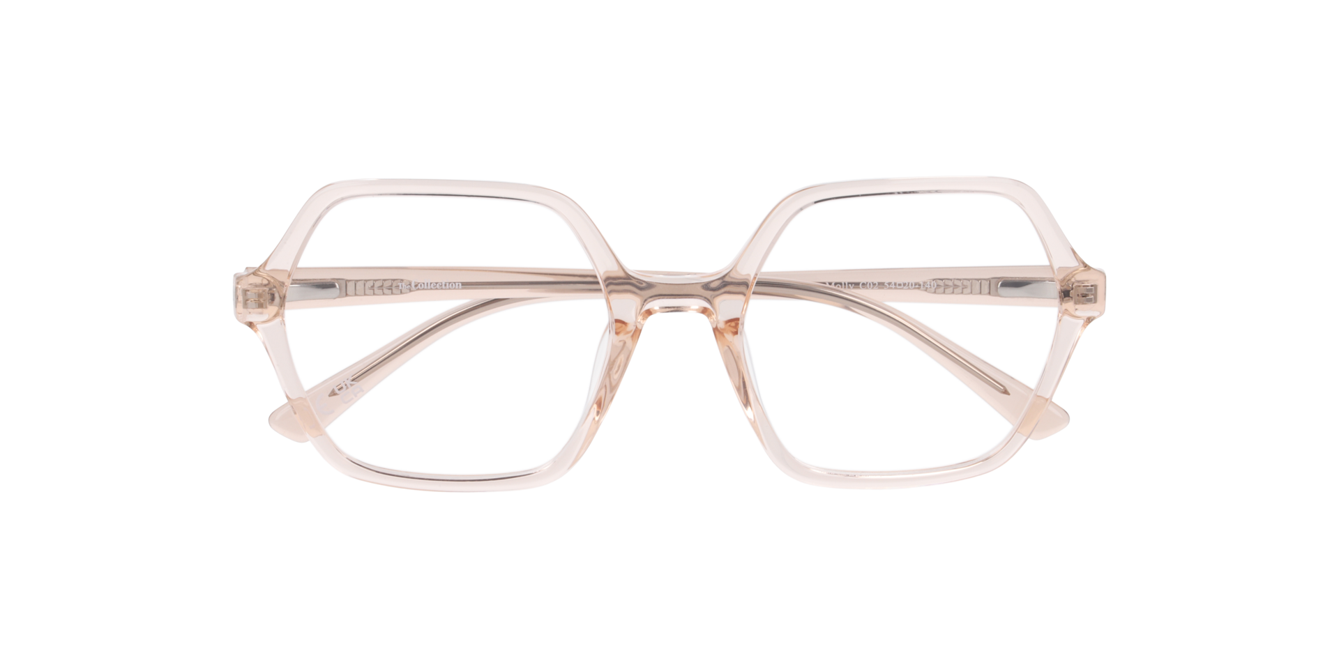 Molly Crystal Nude PlasticEyeglass Frames for Glasses Direct, Closed View
