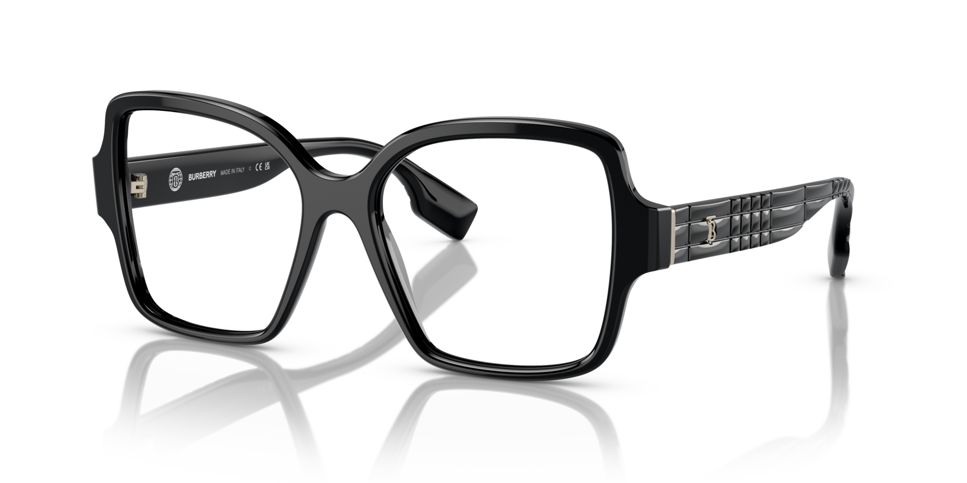 BE2374 Black AcetateEyeglass Frames for Glasses Direct, Angle View