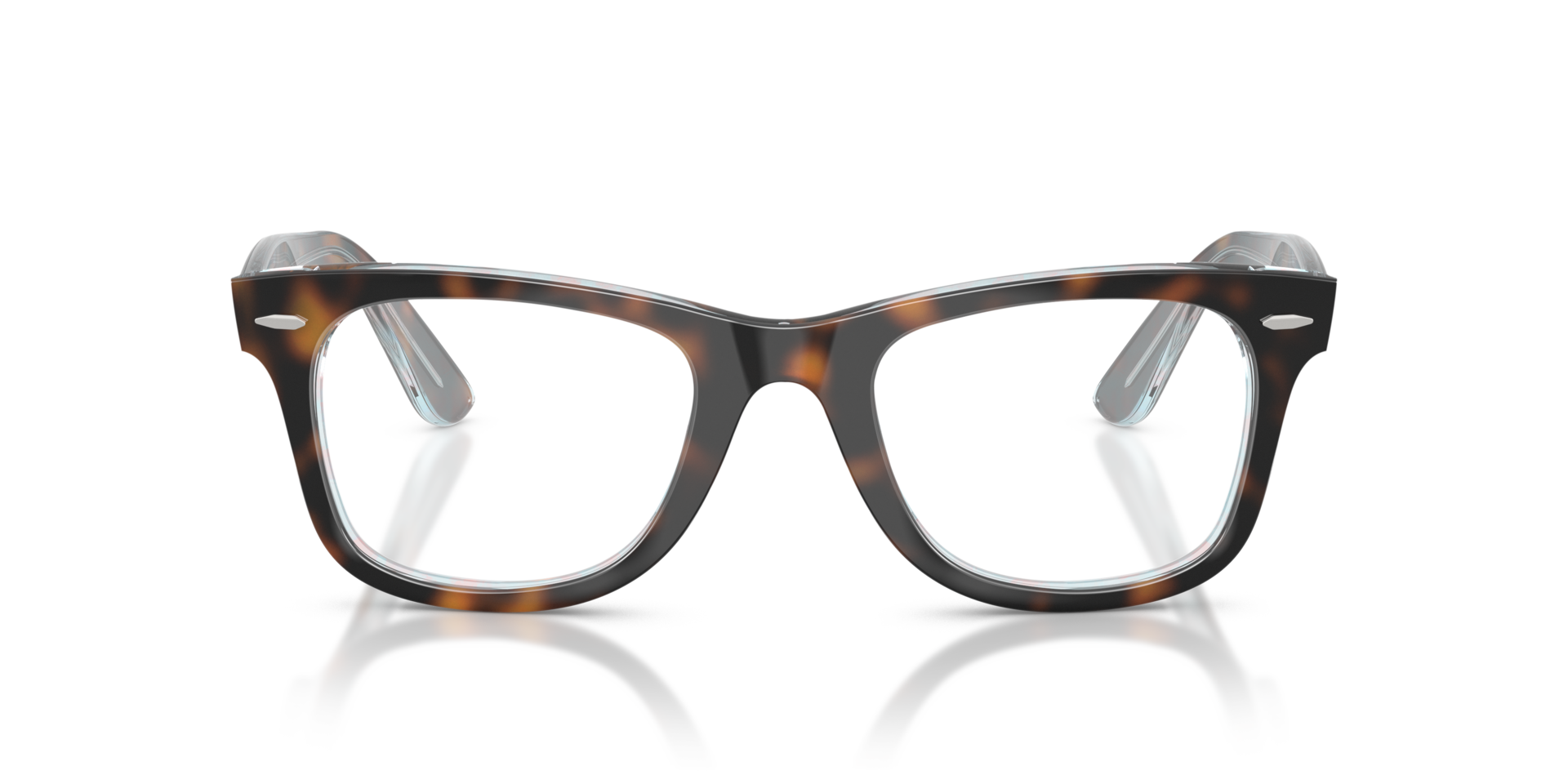 RB4340V Dark Havana On Multicolor PlasticEyeglass Frames for Glasses Direct, Front View