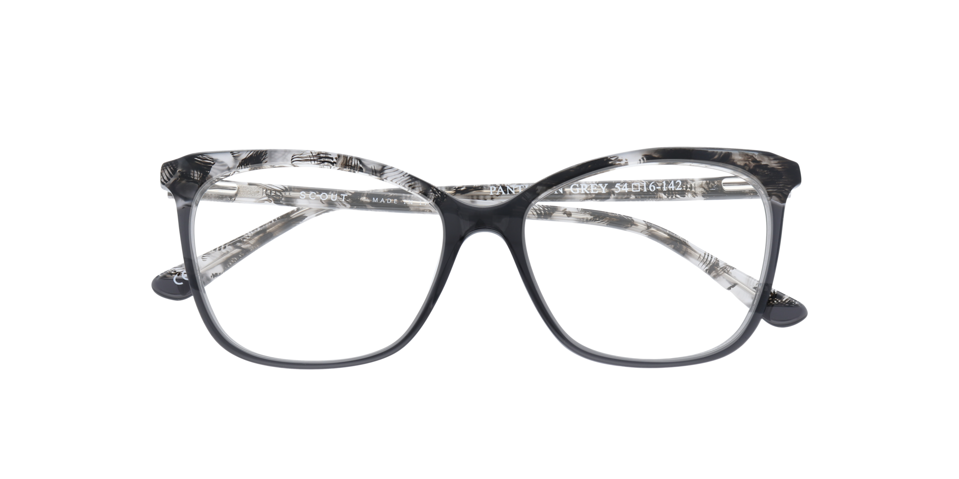 Pantheon Grey AcetateEyeglass Frames for Glasses Direct, Closed View