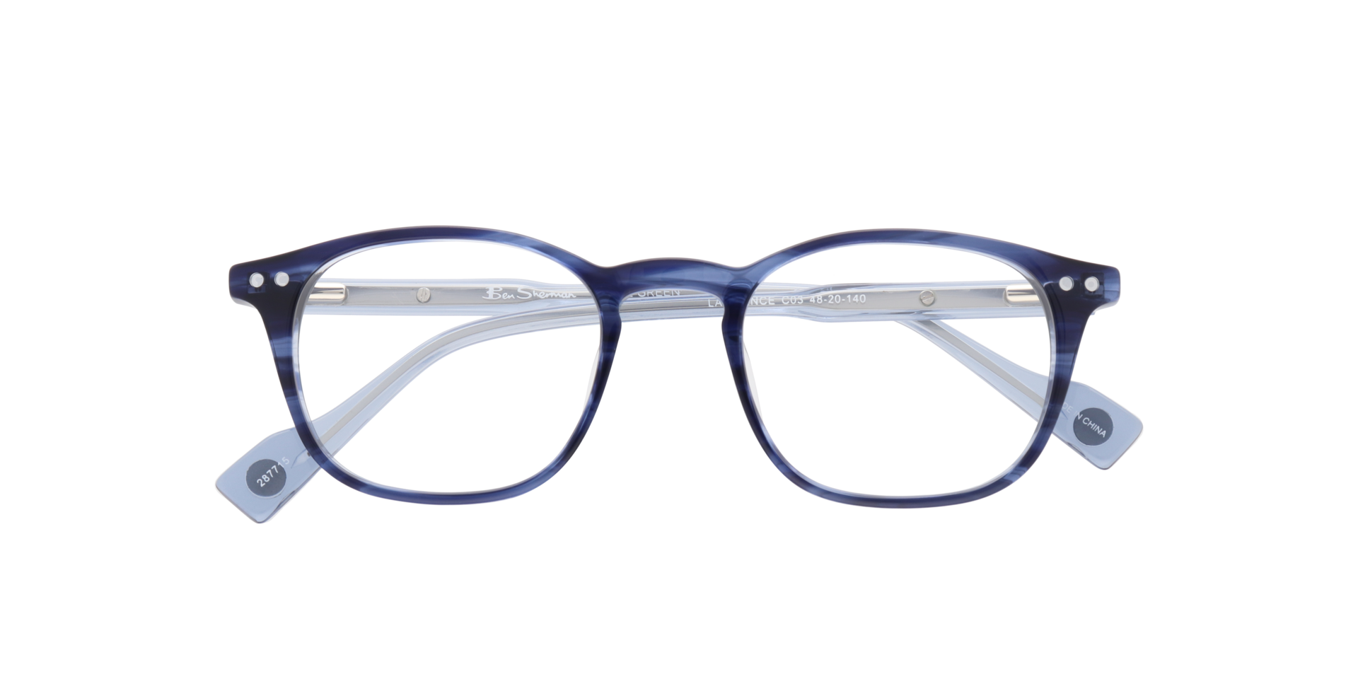 Lawrence Blue AcetateEyeglass Frames for Glasses Direct, Closed View