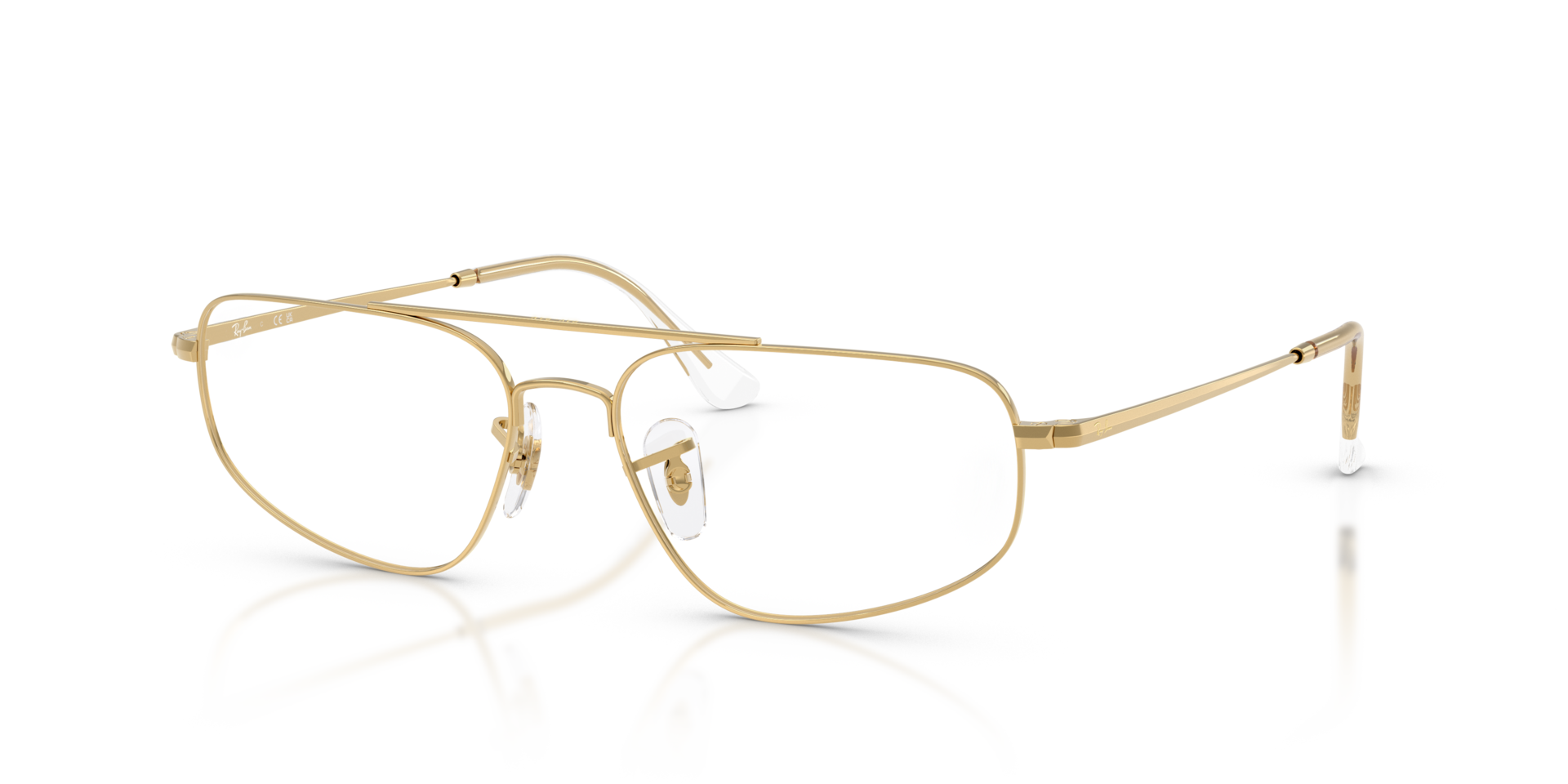 RB6550 Arista Gold MetalEyeglass Frames for Glasses Direct, Angle View