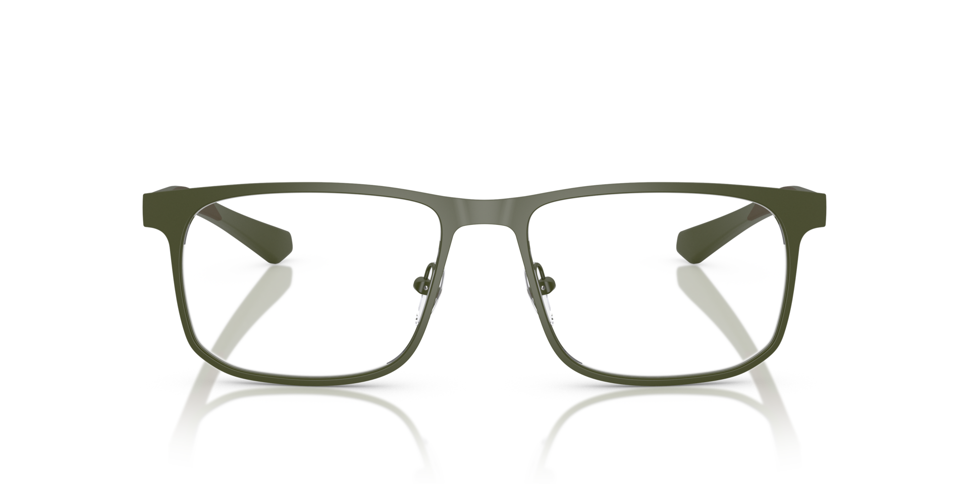 EA1163 Matte Green MetalEyeglass Frames for Glasses Direct, Front View