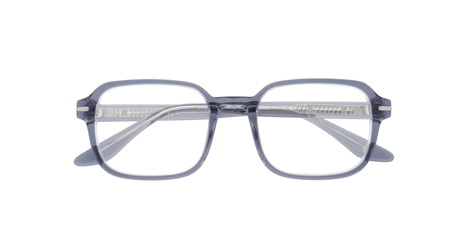 Dollis Shiny Grey Crystal AcetateEyeglass Frames for Glasses Direct, Closed View