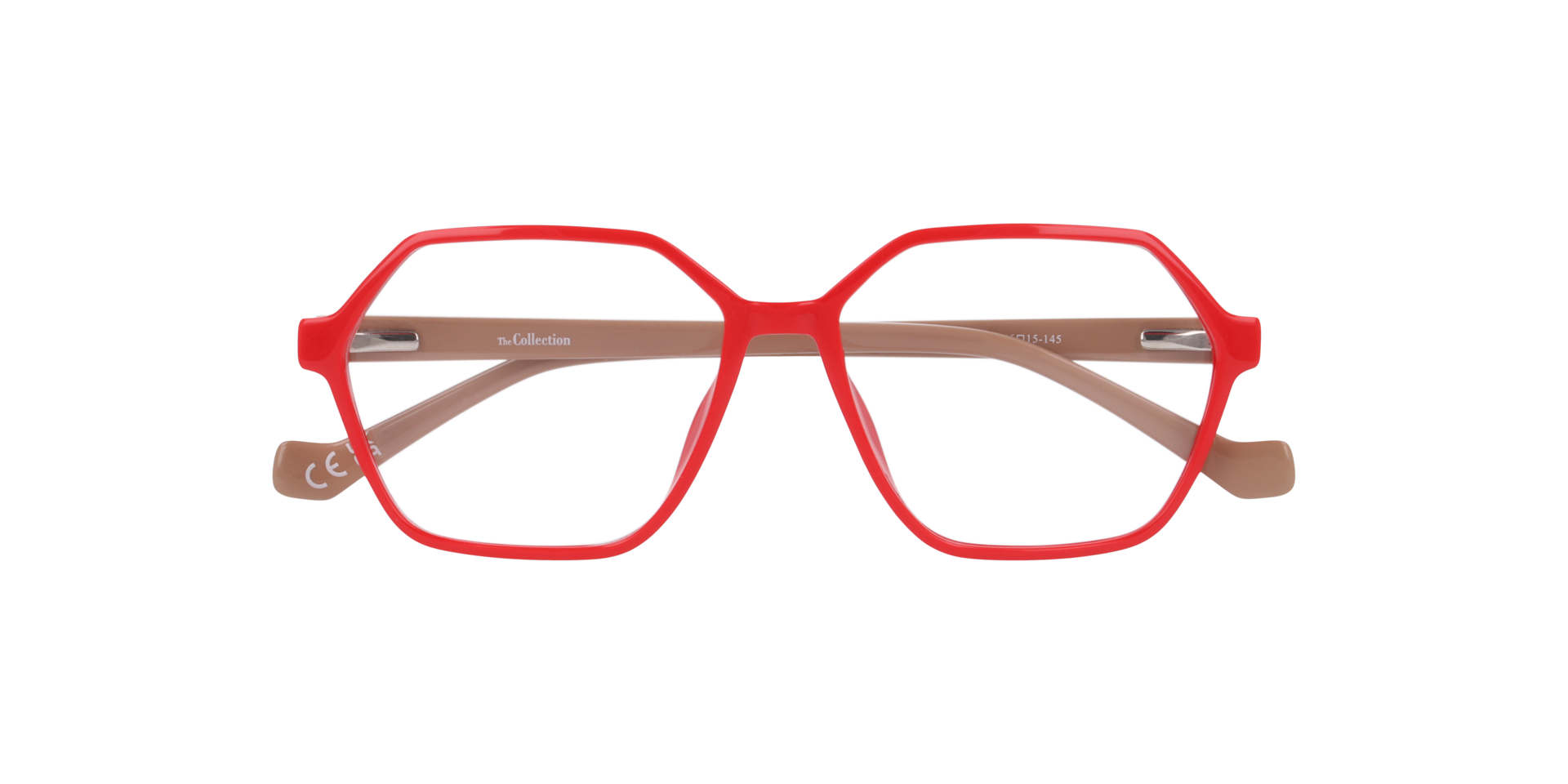 Madeline Red PlasticEyeglass Frames for Glasses Direct, Closed View